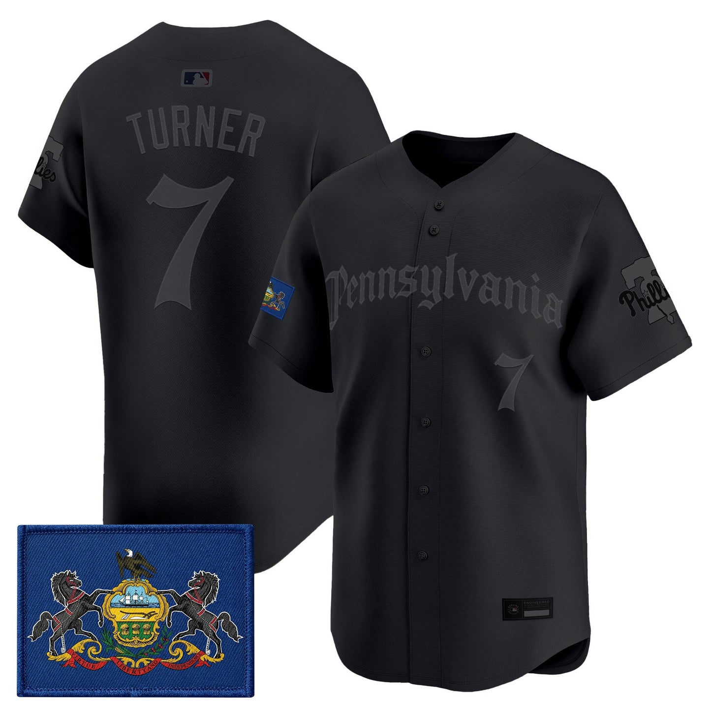 Men's Phillies 'Pennsylvania Gothic Edition' Vapor Premier Limited Jersey - All Stitched