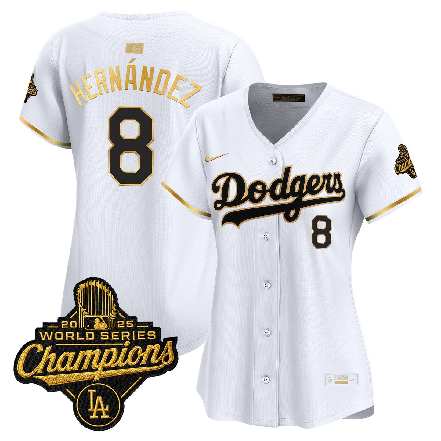 Women's Los Angeles Dodgers "Gold Collection" Premier Limited Jersey - All Stitched
