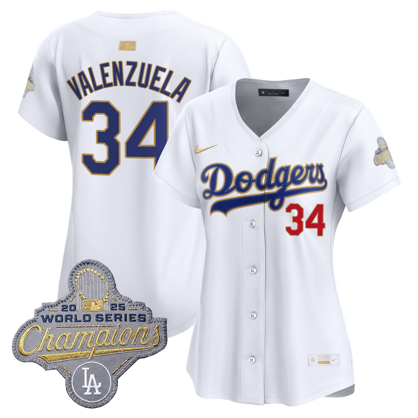 Women's Los Angeles Dodgers "Gold Collection" Premier Limited Jersey - All Stitched