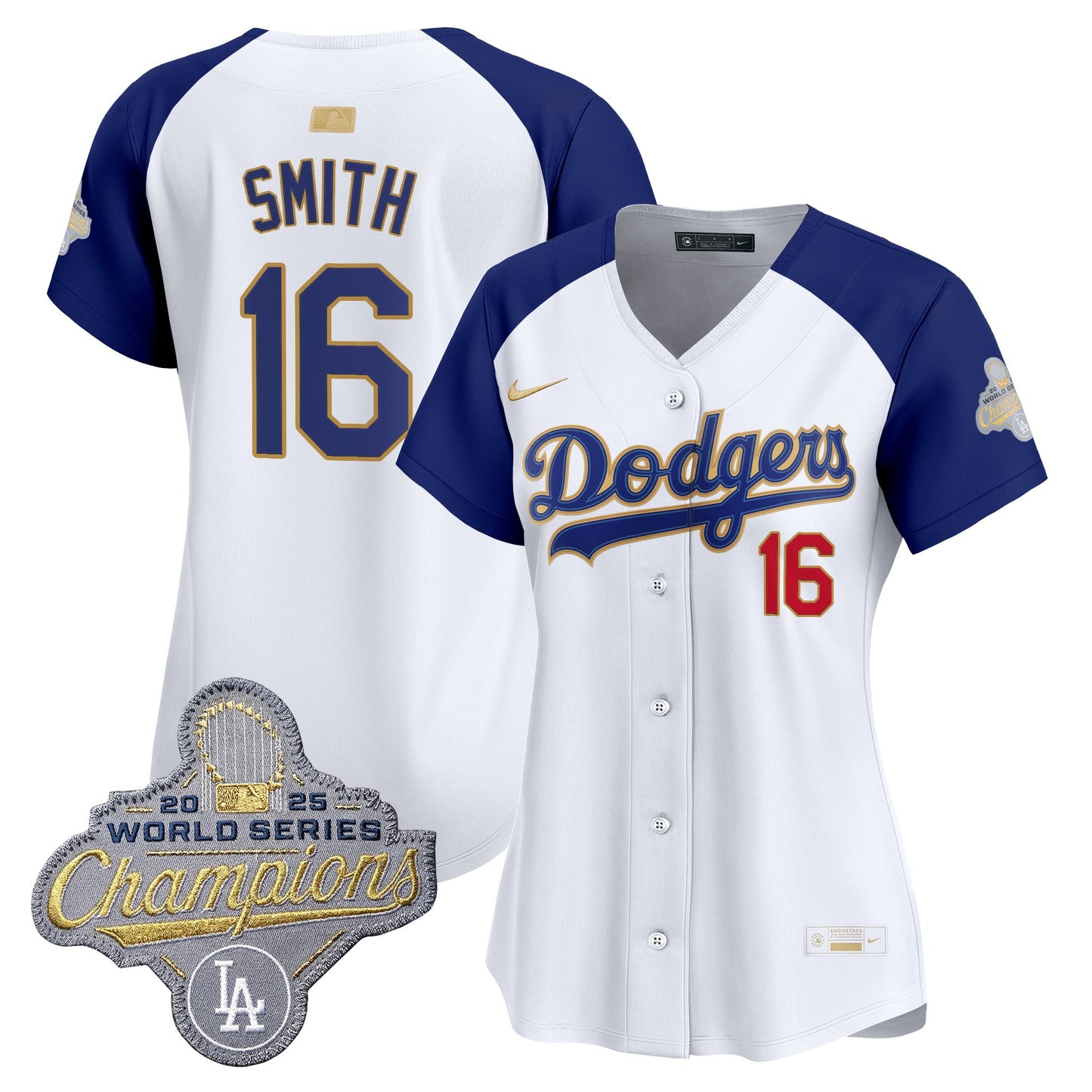 Women's Los Angeles Dodgers "Gold Collection" Premier Limited Jersey - All Stitched