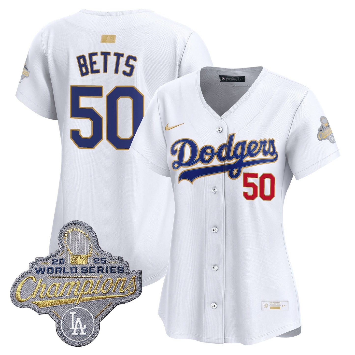 Women's Los Angeles Dodgers "Gold Collection" Premier Limited Jersey - All Stitched