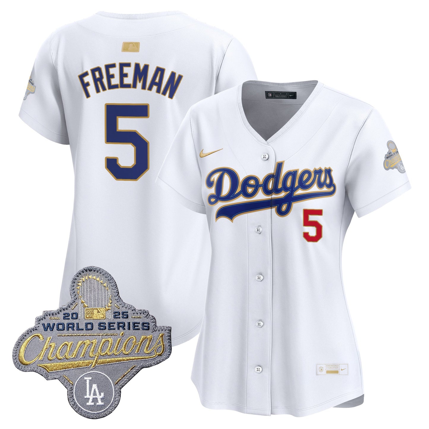Women's Los Angeles Dodgers "Gold Collection" Premier Limited Jersey - All Stitched