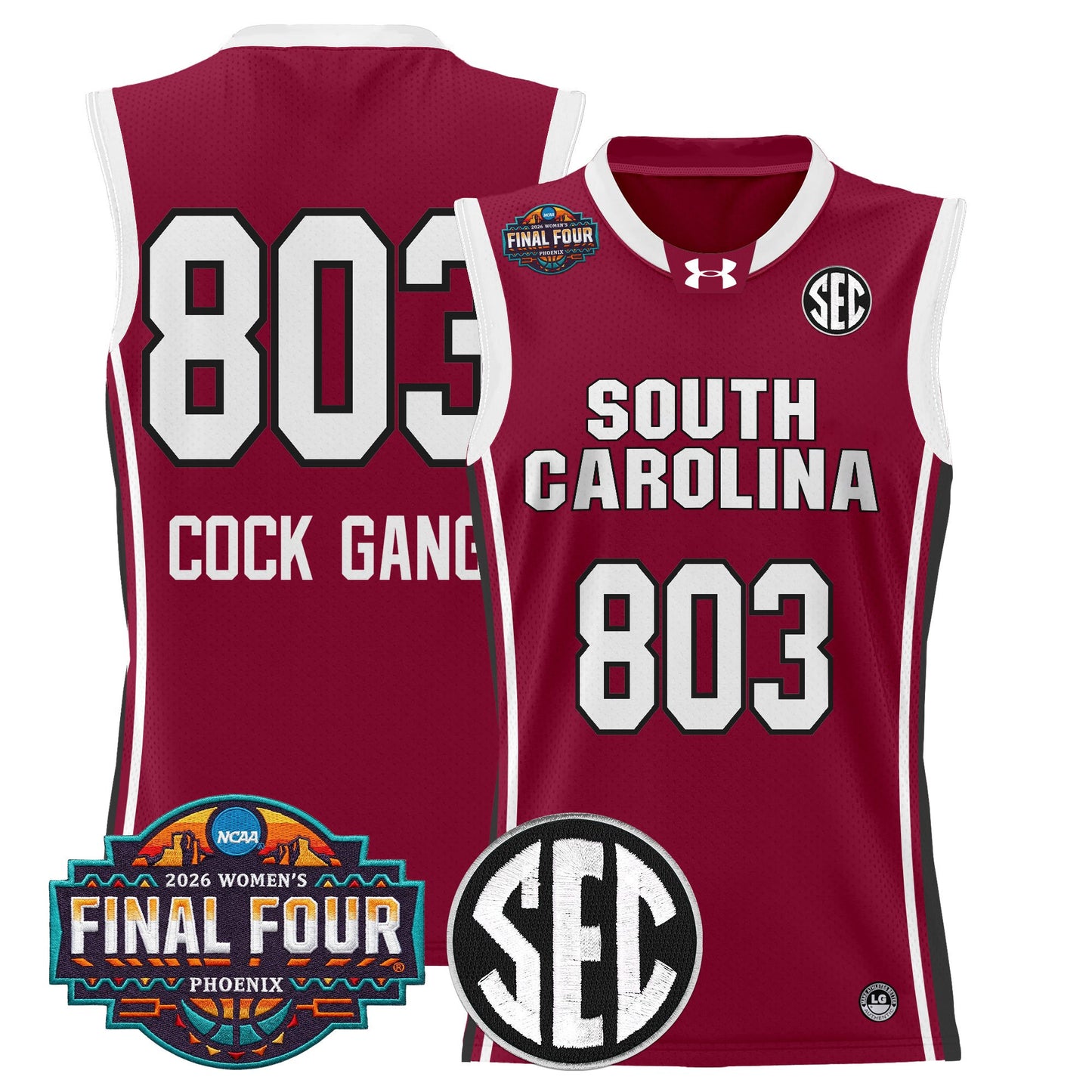 Men's Size South Carolina Gamecocks 2026 Women's Tournament Final Four Basketball Jersey - All Stitched