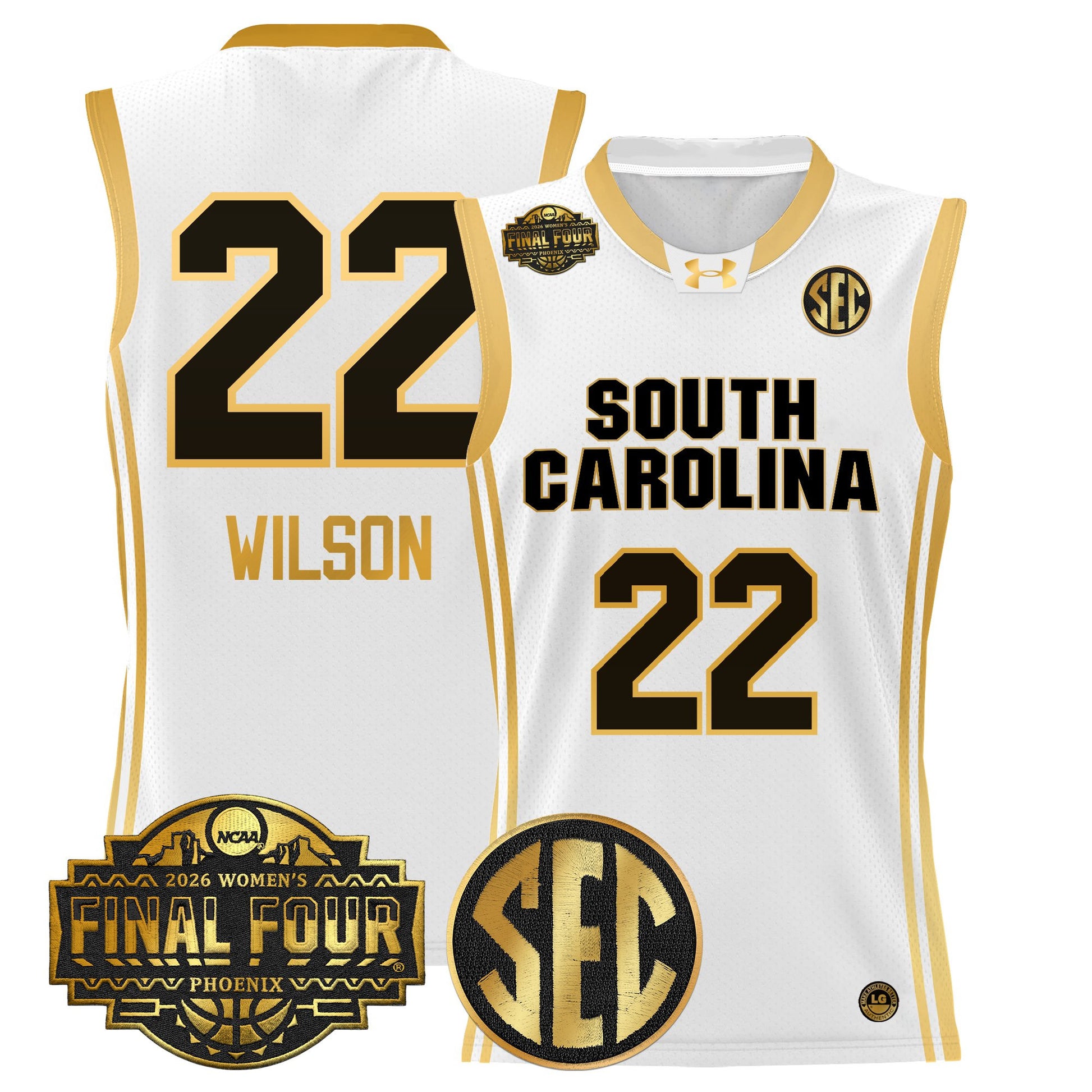 Men's Size South Carolina Gamecocks 2026 Women's Tournament Final Four Basketball Jersey - All Stitched