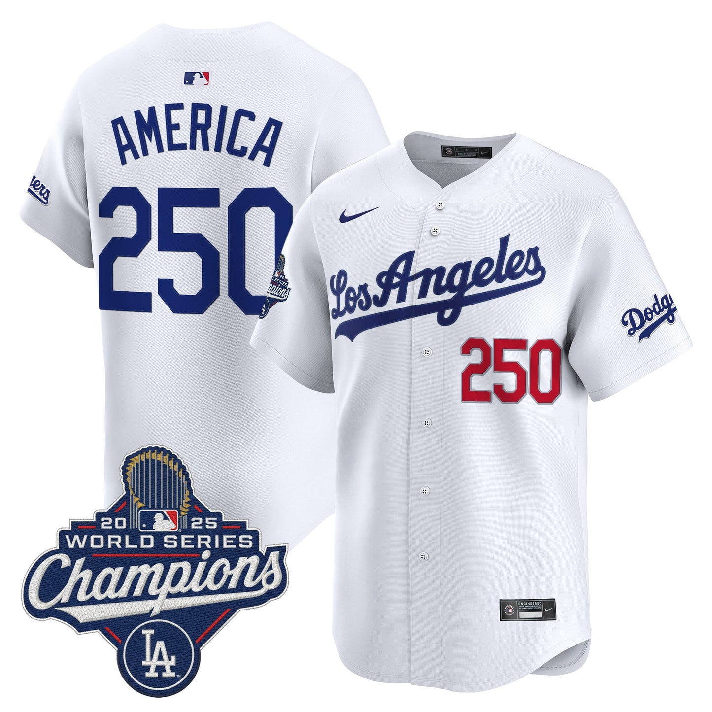 Men's Dodgers 2026 Vapor Premier Limited Jersey - World Series Champions Edition - All Stitched