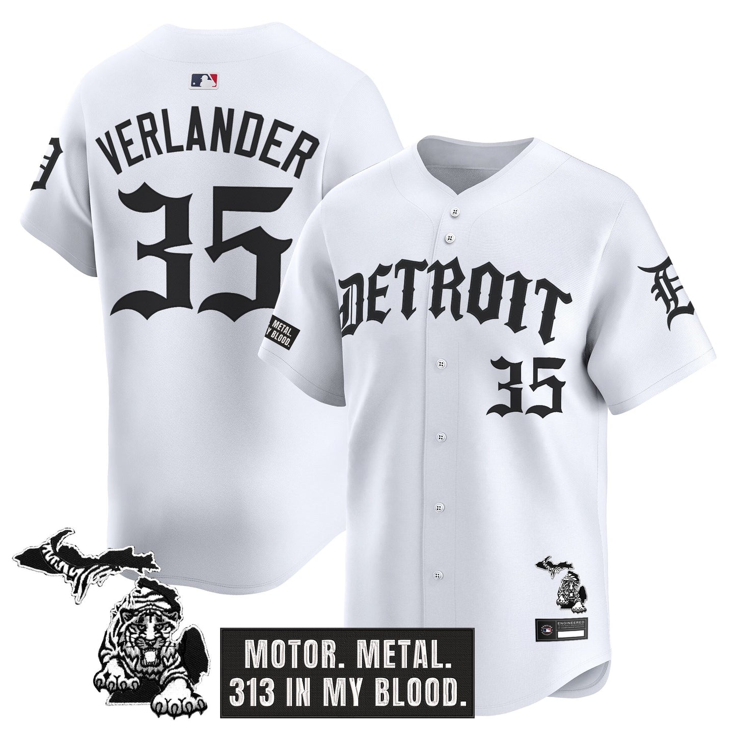 Men's Detroit Tigers 'Old English Edition' Vapor Premier Limited Jersey - All Stitched
