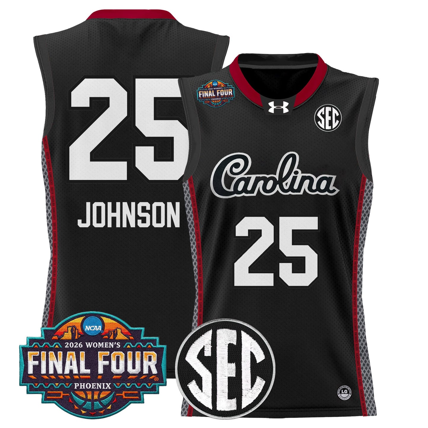 Men's Size South Carolina Gamecocks 2026 Women's Tournament Final Four Basketball Jersey - All Stitched