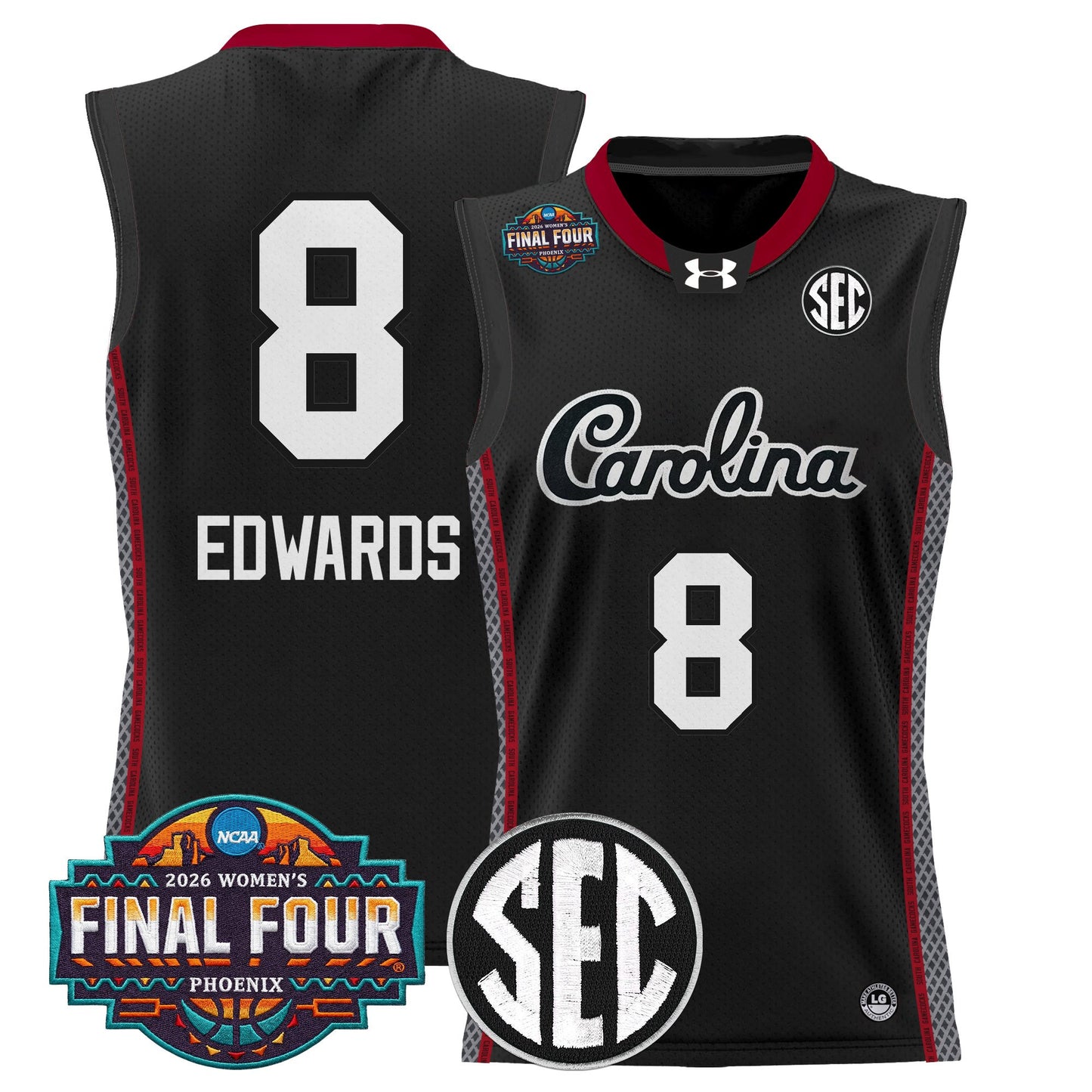 Men's Size South Carolina Gamecocks 2026 Women's Tournament Final Four Basketball Jersey - All Stitched