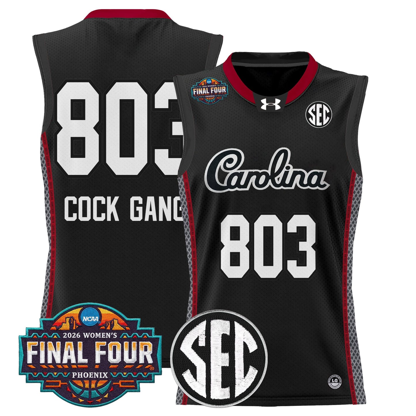 Men's Size South Carolina Gamecocks 2026 Women's Tournament Final Four Basketball Jersey - All Stitched