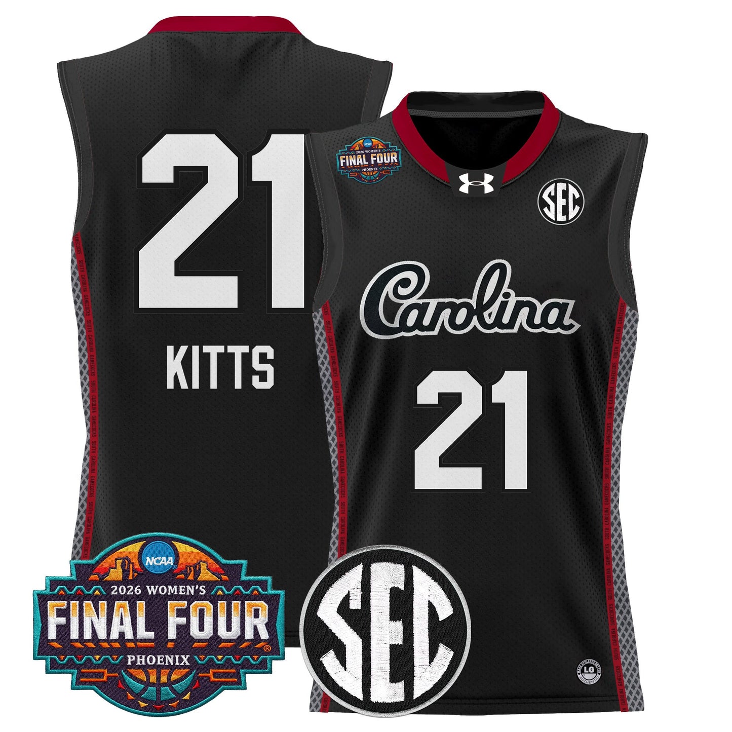 Men's Size South Carolina Gamecocks 2026 Women's Tournament Final Four Basketball Jersey - All Stitched