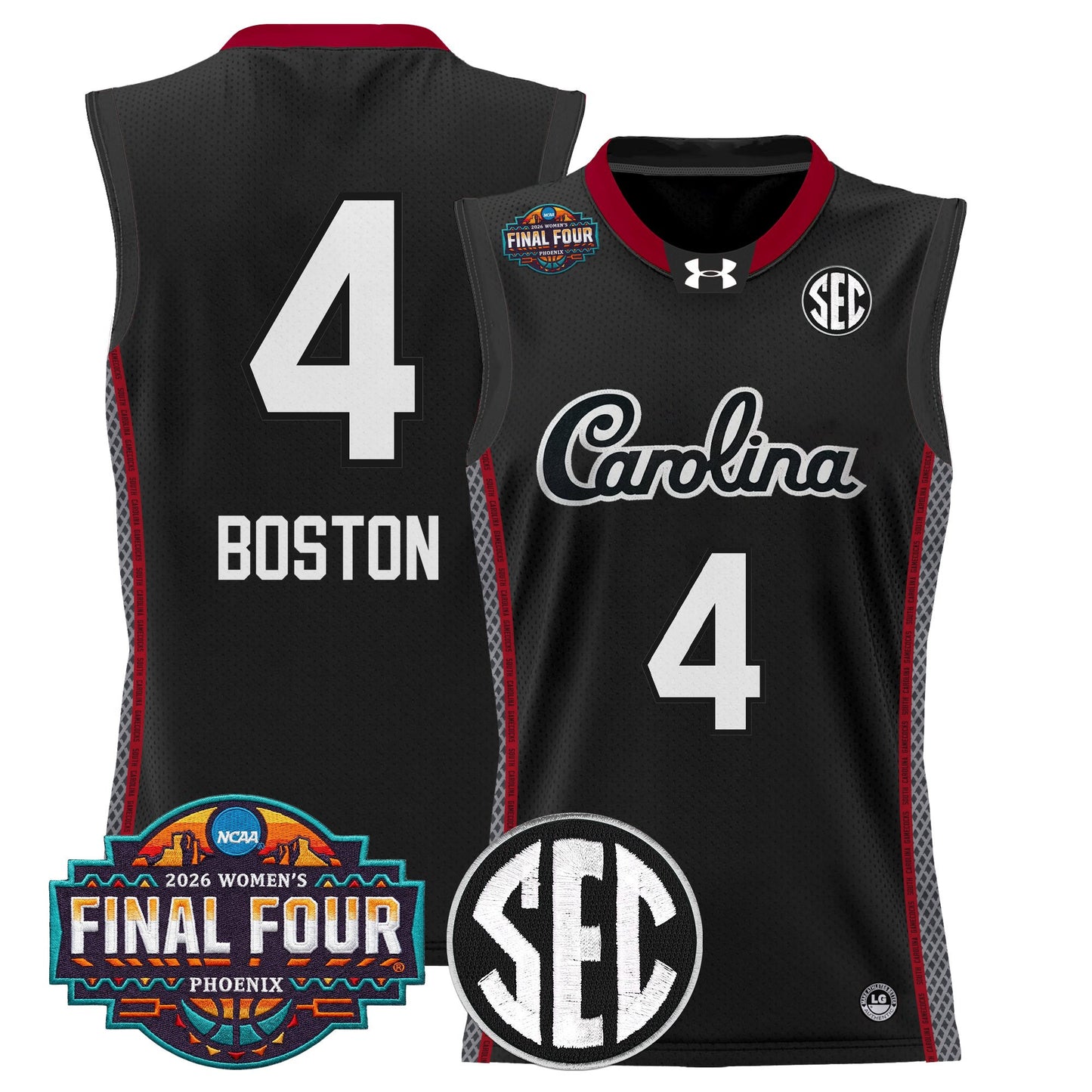 Men's Size South Carolina Gamecocks 2026 Women's Tournament Final Four Basketball Jersey - All Stitched