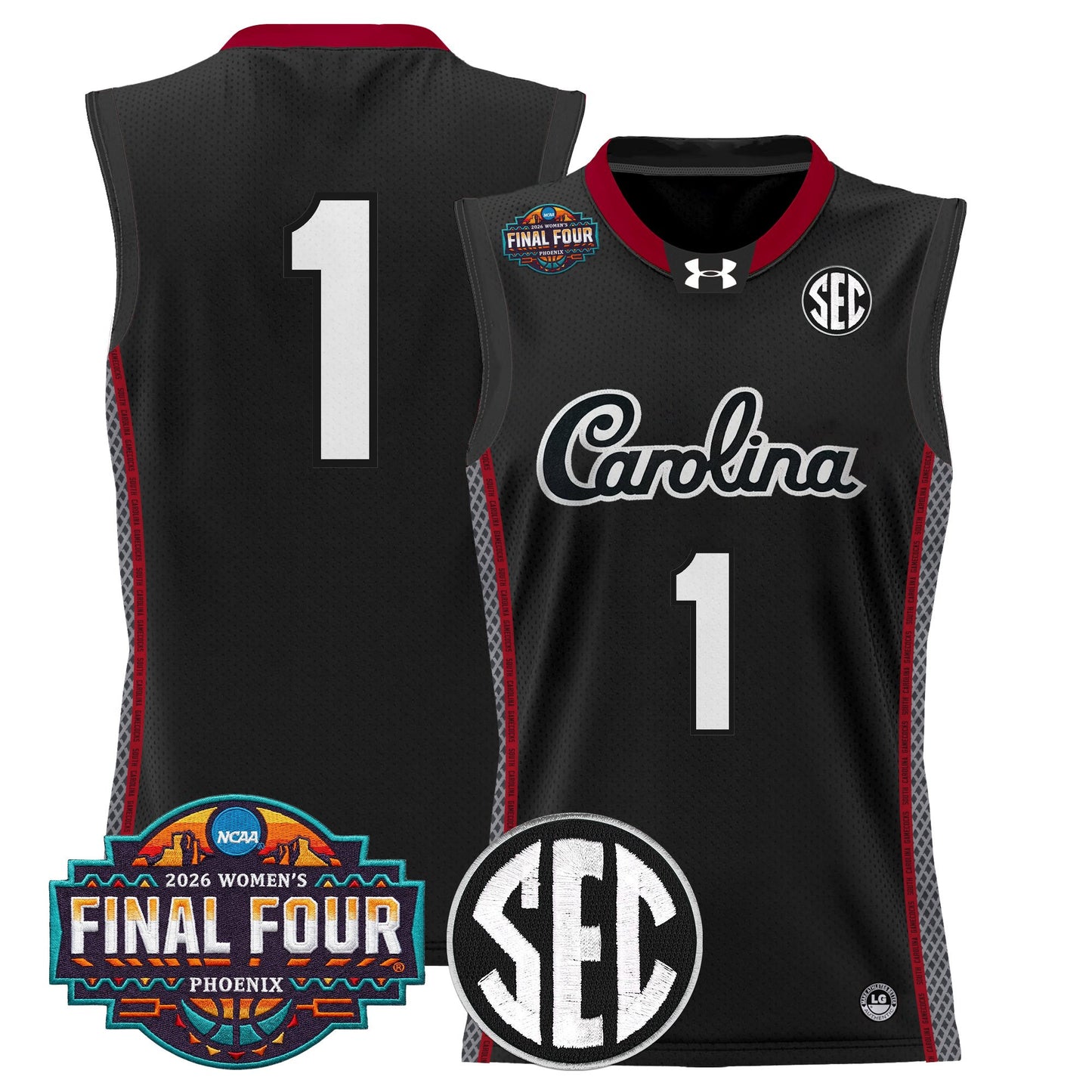 Men's Size South Carolina Gamecocks 2026 Women's Tournament Final Four Basketball Jersey - All Stitched