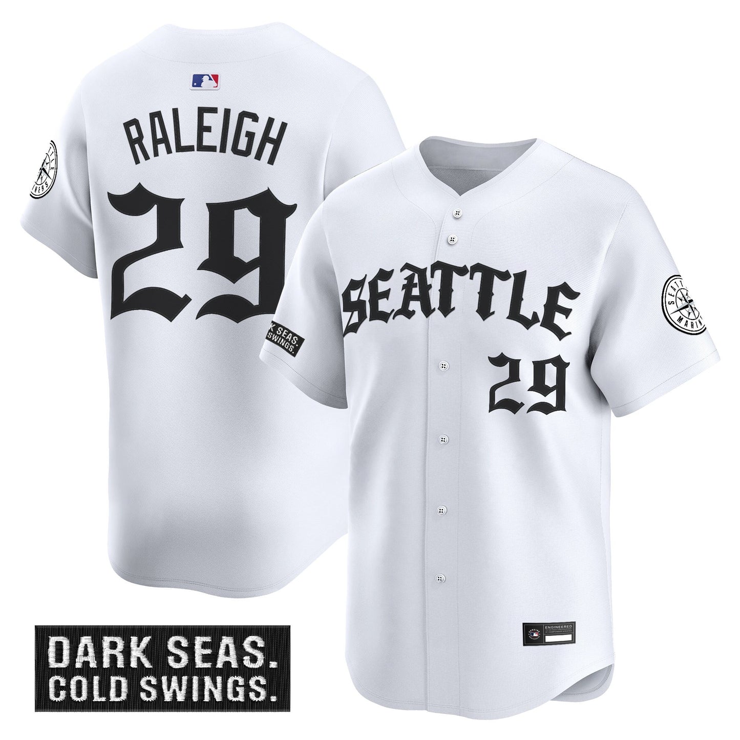 Men's Seattle Mariners 'Old English Edition' Vapor Premier Limited Jersey - All Stitched