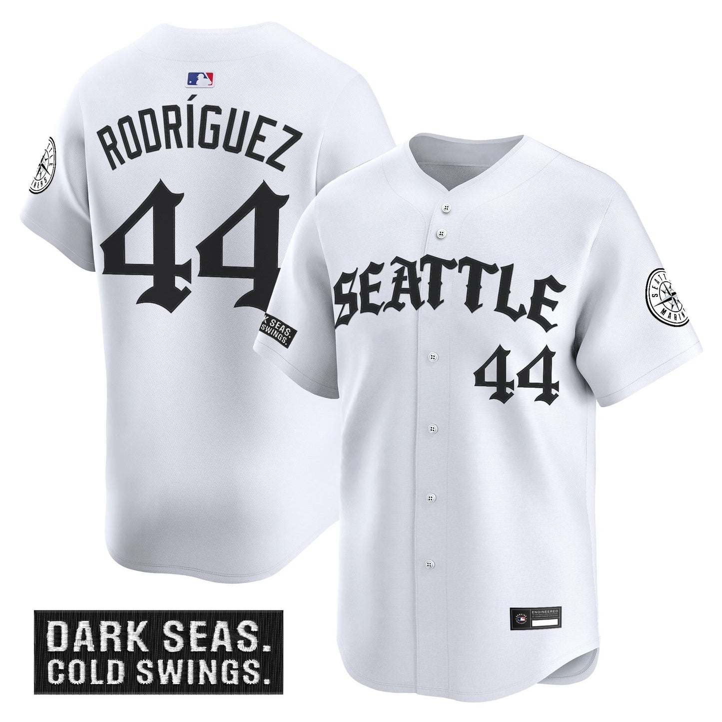 Men's Seattle Mariners 'Old English Edition' Vapor Premier Limited Jersey - All Stitched