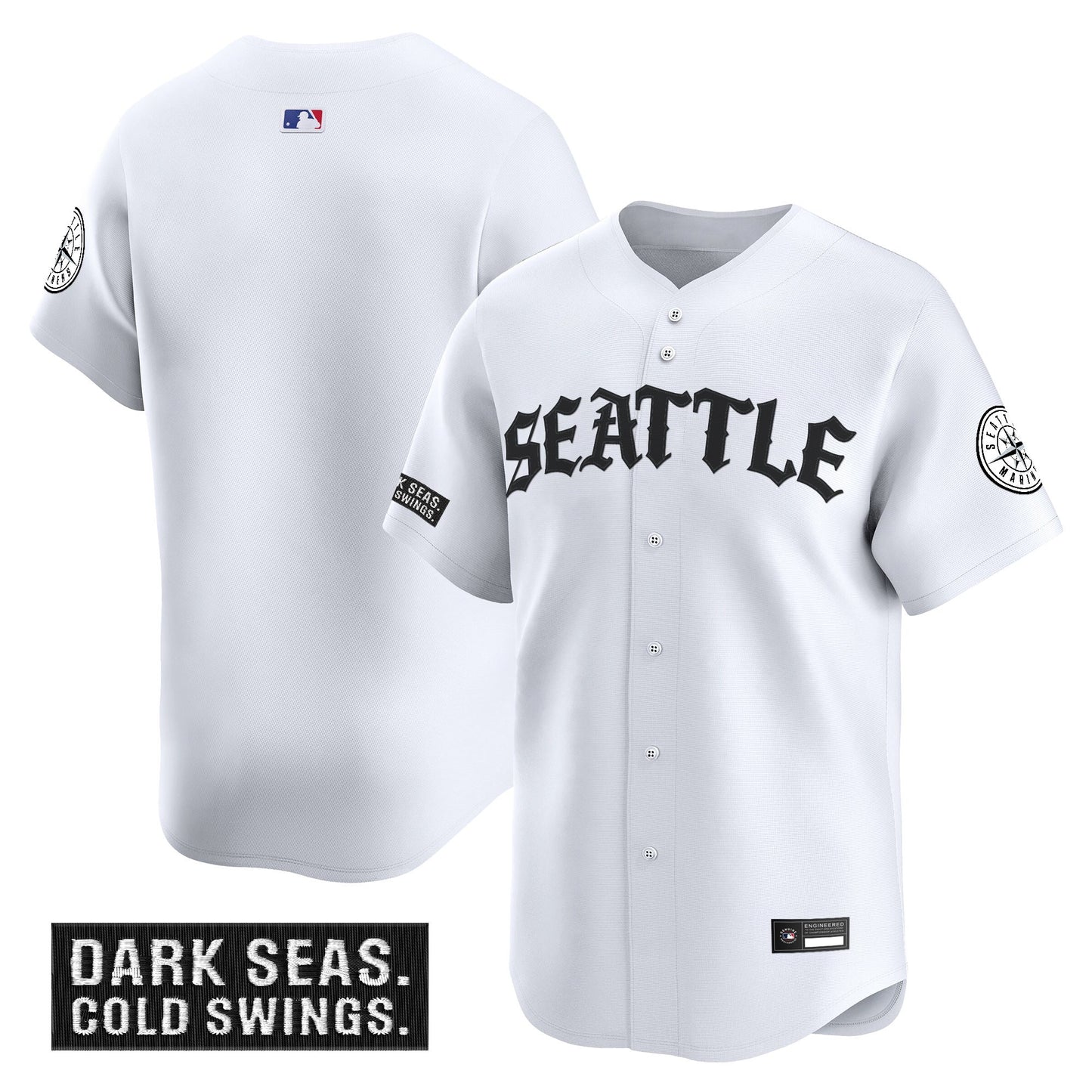 Men's Seattle Mariners 'Old English Edition' Vapor Premier Limited Jersey - All Stitched