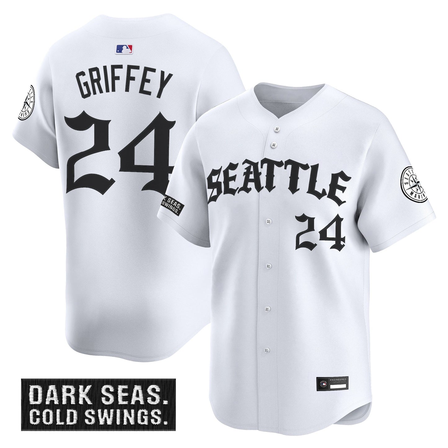Men's Seattle Mariners 'Old English Edition' Vapor Premier Limited Jersey - All Stitched