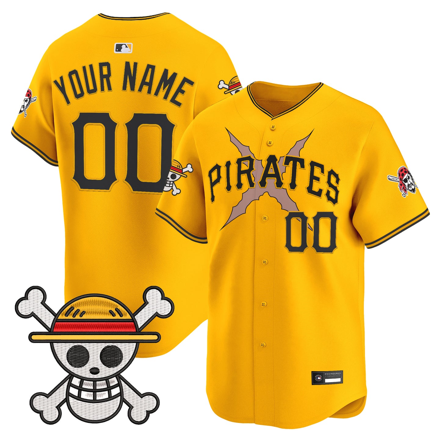 Pittsburgh Pirates x One Piece Vapor Premier Limited Custom Jersey - Stitched