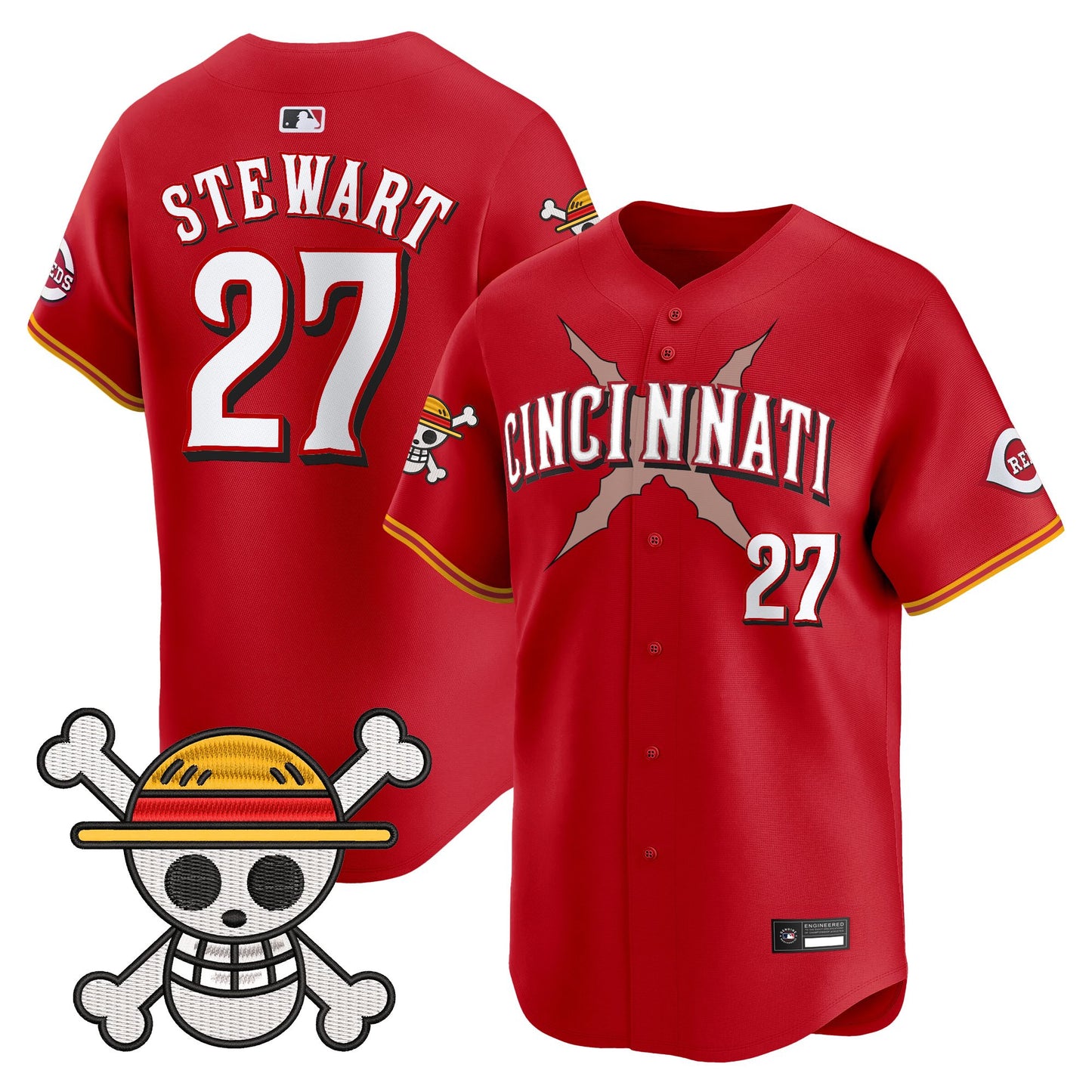 Men's Cincinnati Reds x One Piece Vapor Premier Limited Jersey - Stitched
