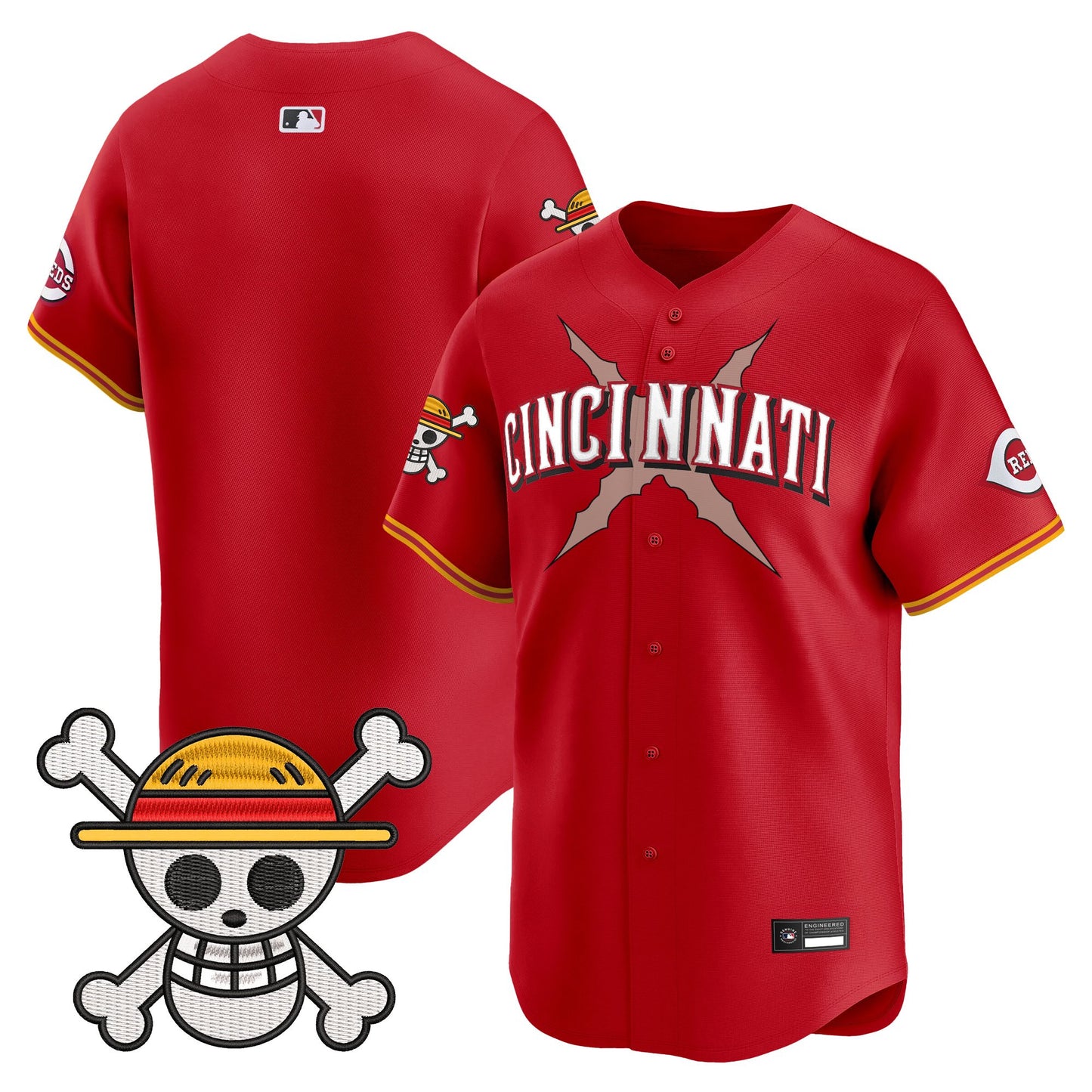 Men's Cincinnati Reds x One Piece Vapor Premier Limited Jersey - Stitched