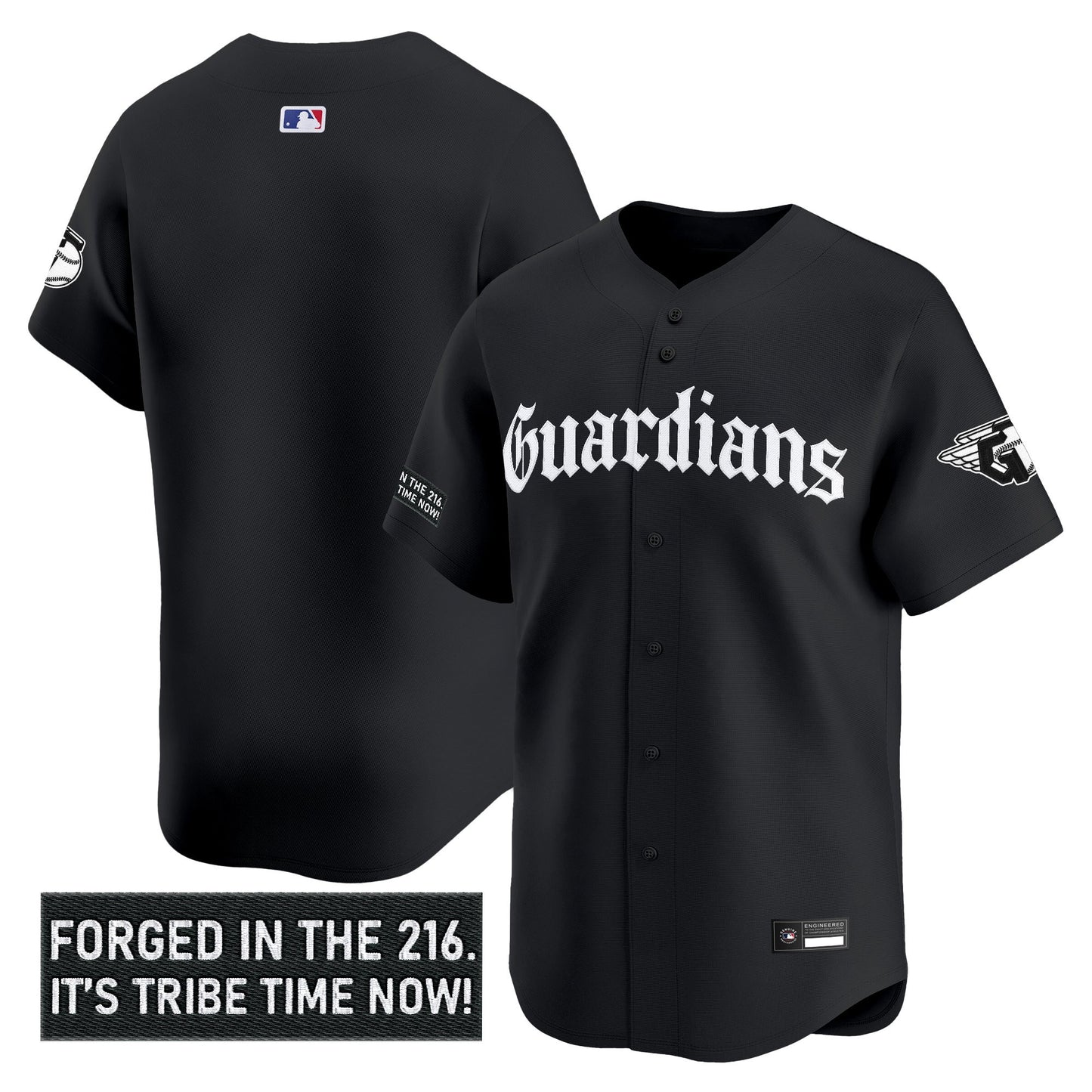 Men's Cleveland Guardians 'Gothic Iron Edition' Vapor Premier Limited Jersey - All Stitched