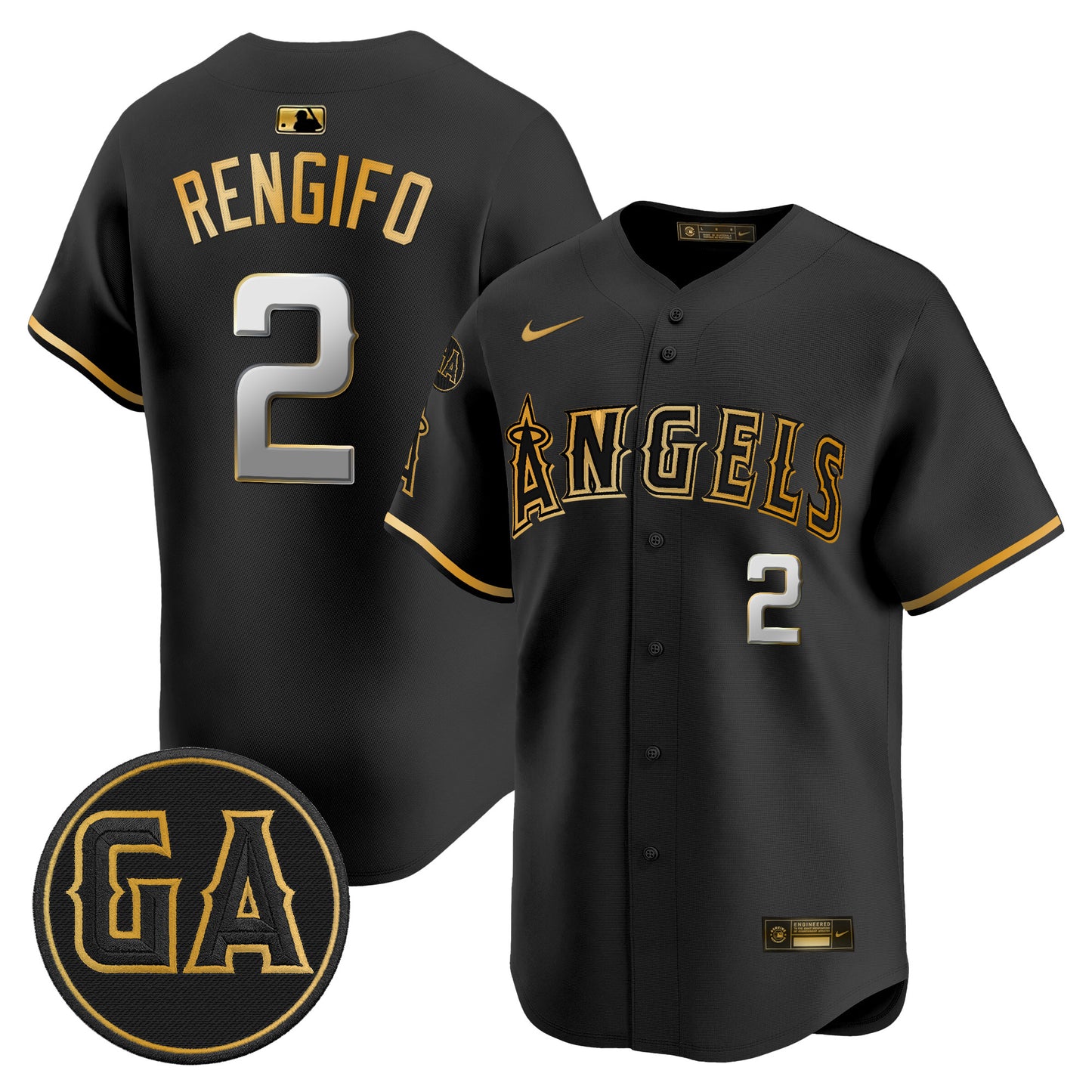 Men's Los Angeles Angels 'Garret Anderson Tribute Patch' Vapor Premier Limited Jersey - All Stitched