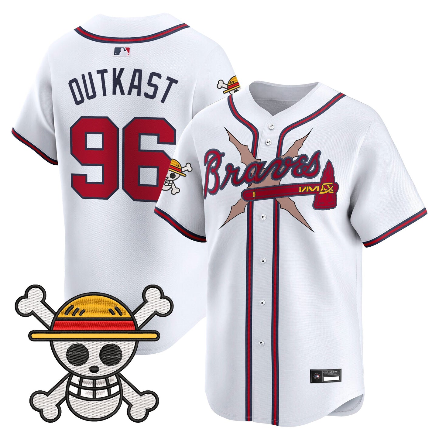 Men's Atlanta Braves x One Piece Vapor Premier Limited Jersey - Stitched