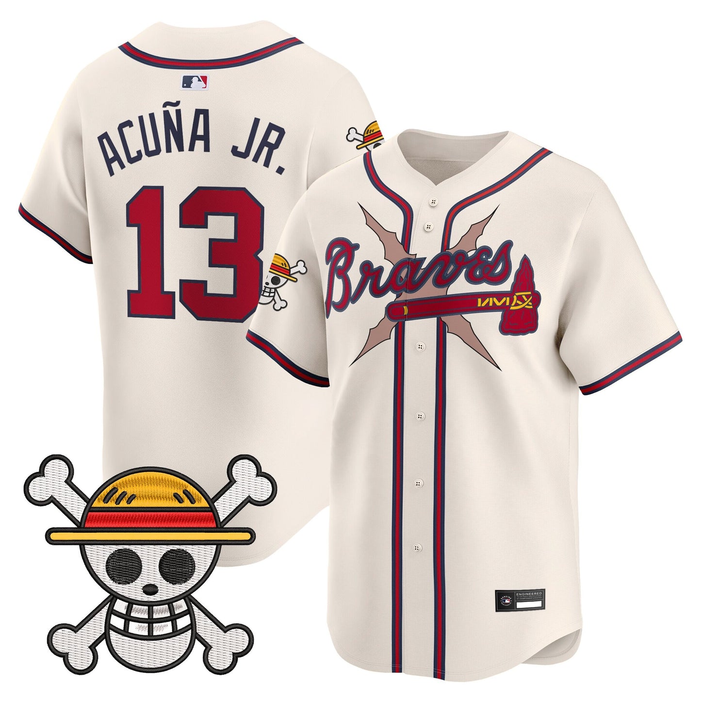 Men's Atlanta Braves x One Piece Vapor Premier Limited Jersey - Stitched