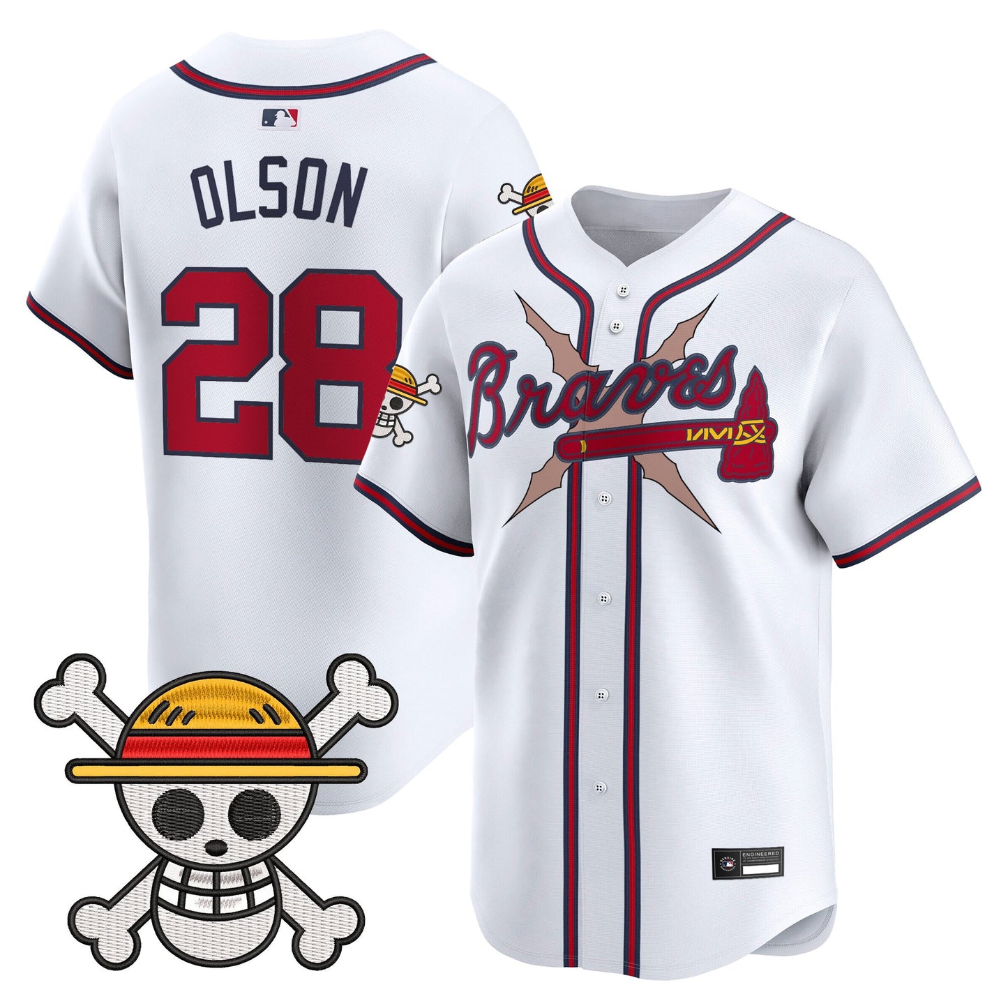Men's Atlanta Braves x One Piece Vapor Premier Limited Jersey - Stitched