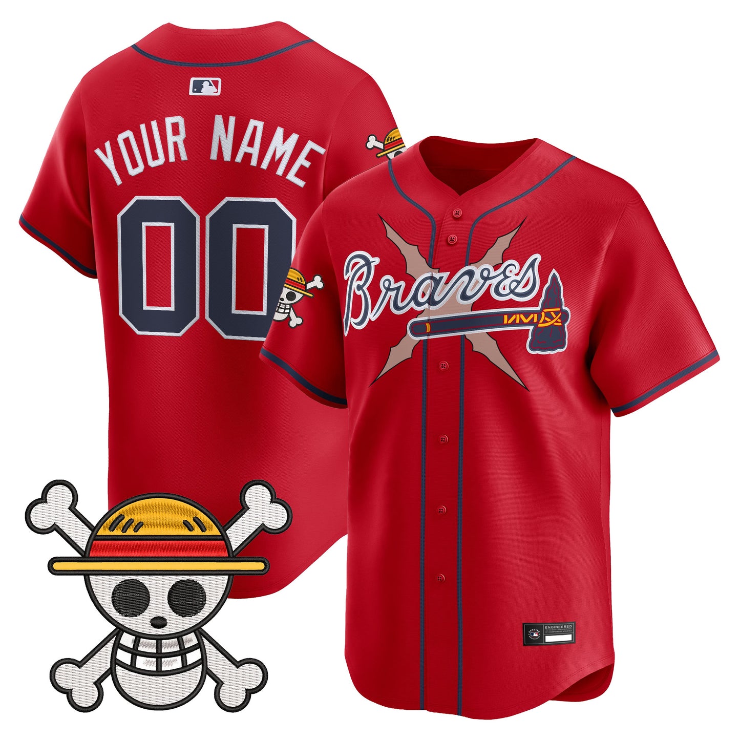 Atlanta Braves x One Piece Vapor Premier Limited Custom Jersey - Stitched
