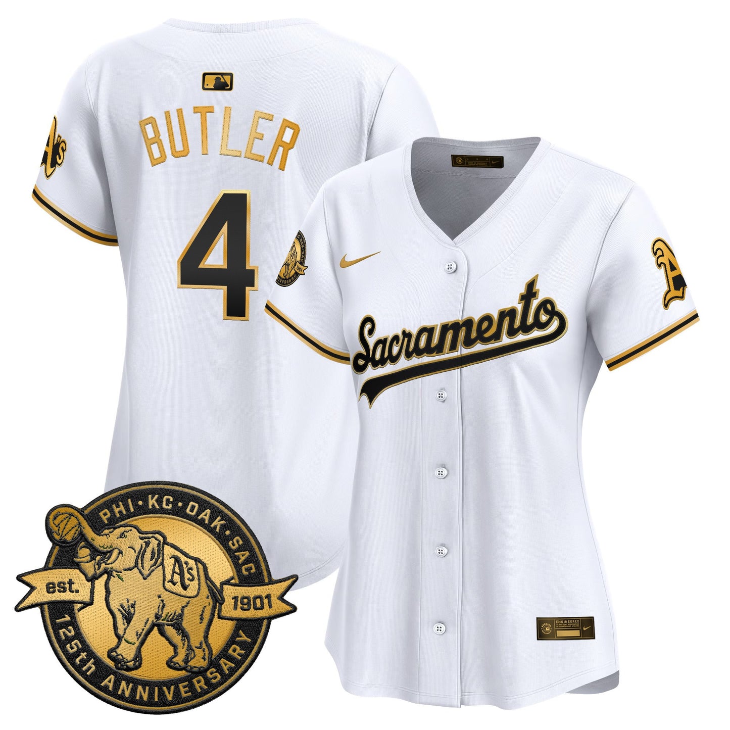 Women's Athletics 'Sacramento Edition' Vapor Premier Limited Jersey - 125th Anniversary Patch - All Stitched