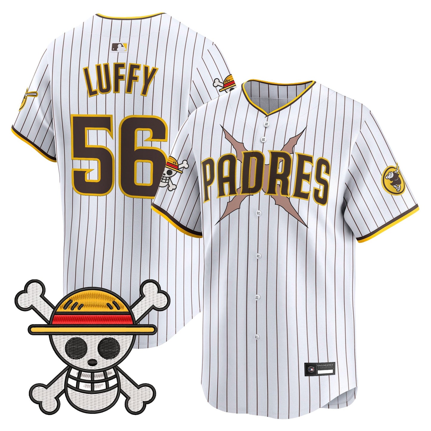 Men's Padres x One Piece Vapor Premier Limited Jersey - Stitched