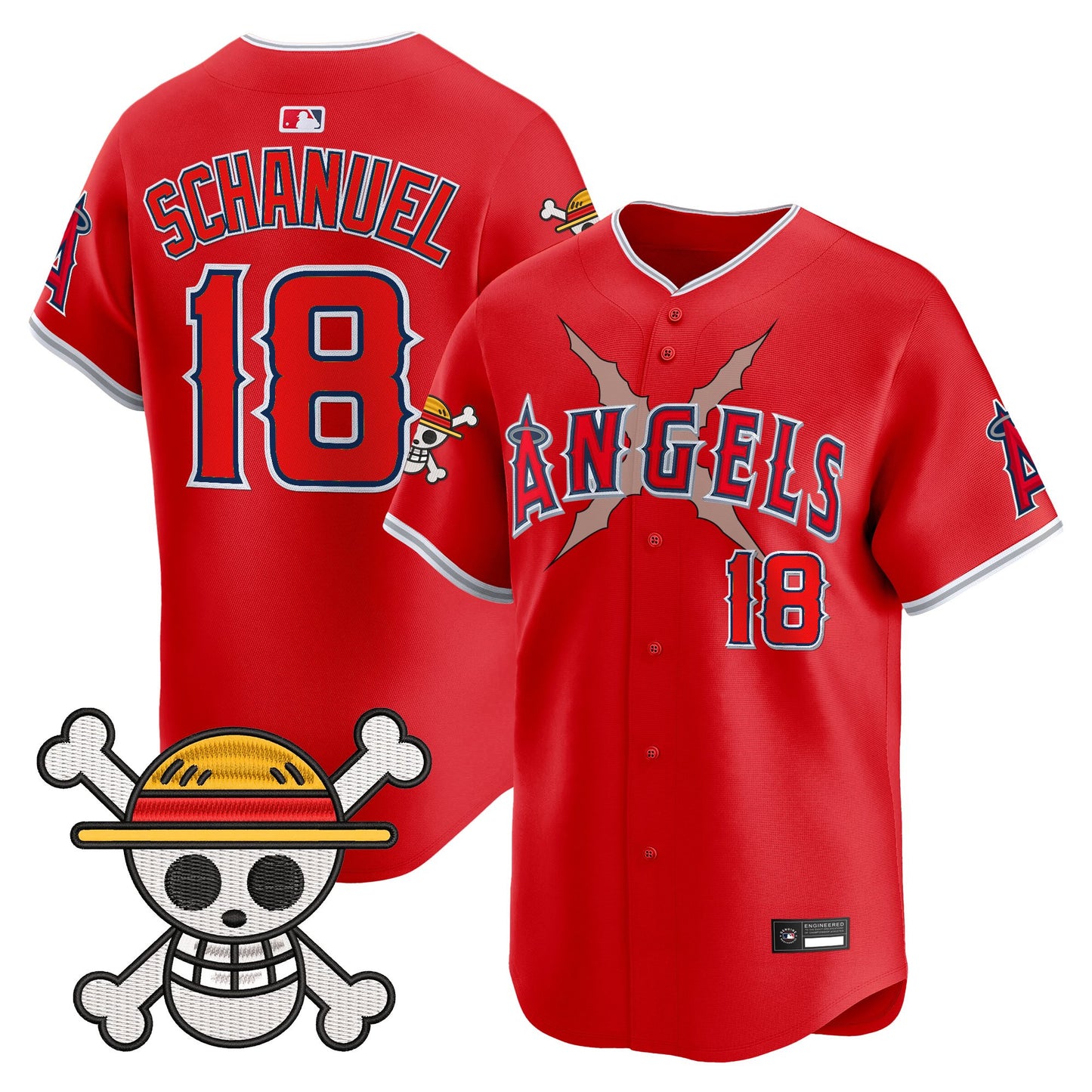 Men's Los Angeles Angels x One Piece Vapor Premier Limited Jersey - Stitched