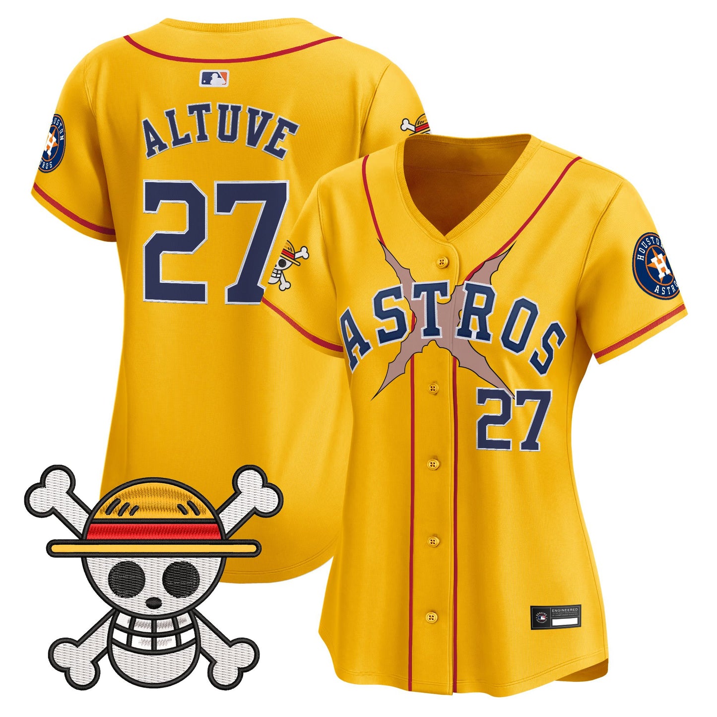 Women's Houston Astros x One Piece Vapor Premier Limited Jersey - Stitched