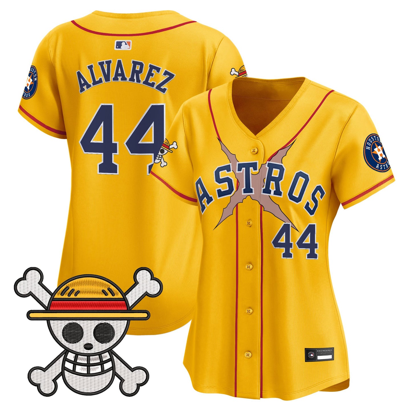 Women's Houston Astros x One Piece Vapor Premier Limited Jersey - Stitched