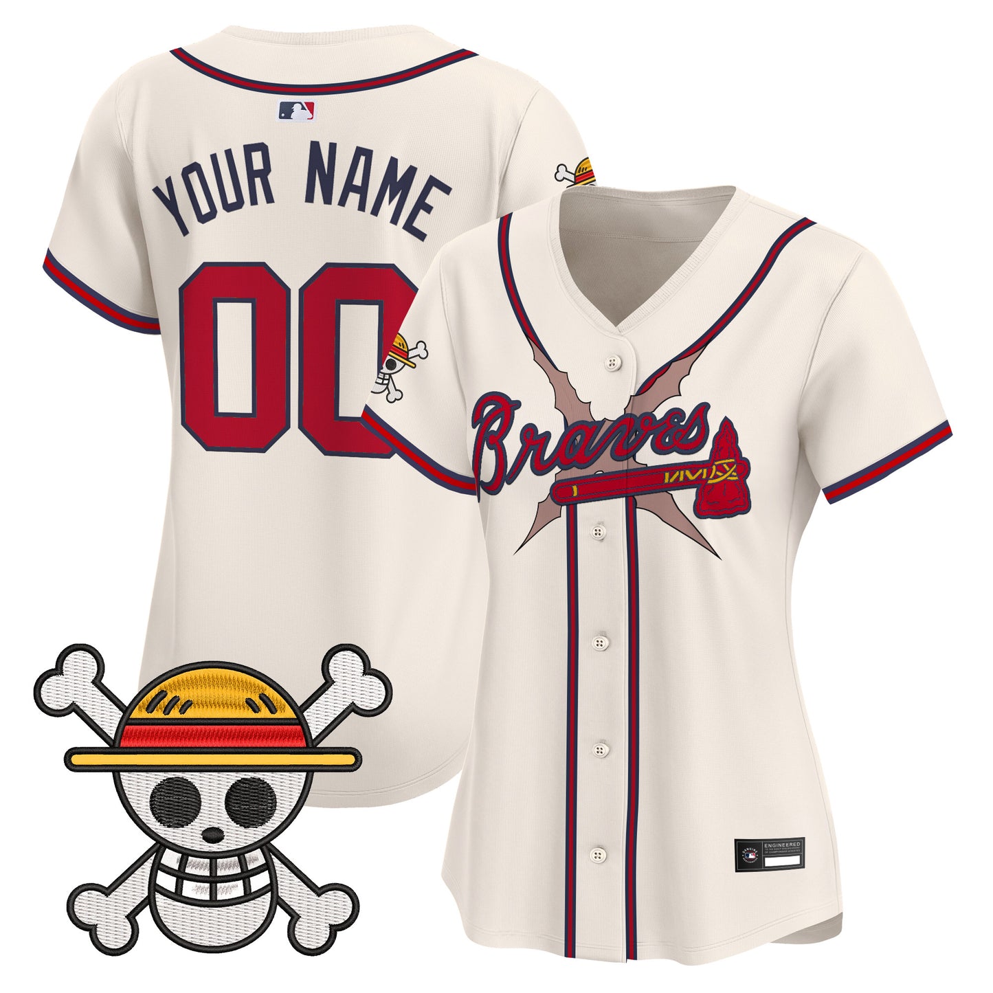 Atlanta Braves x One Piece Vapor Premier Limited Custom Jersey - Stitched