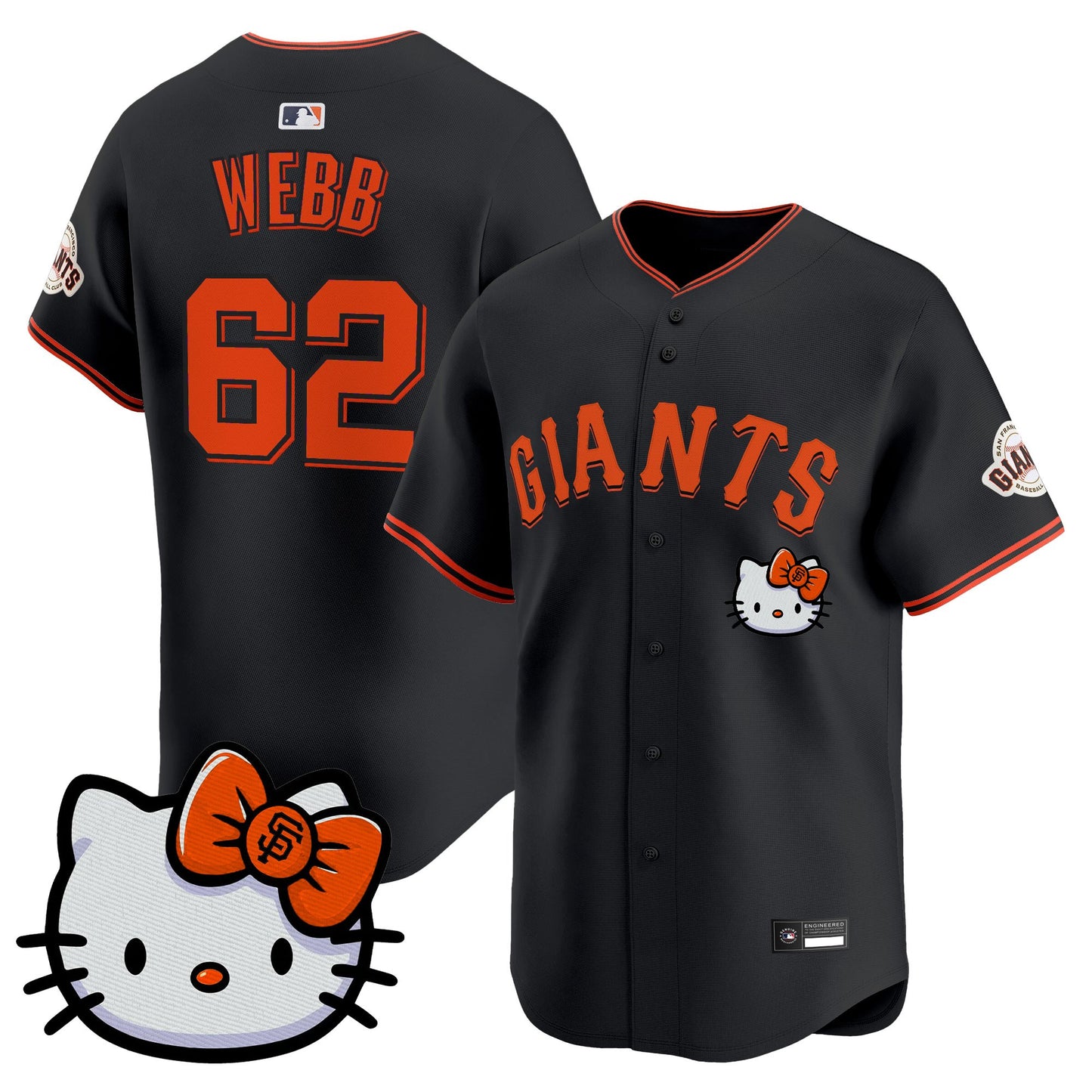 Unisex San Francisco Giants Hello Kitty Vapor Premier Limited Jersey – All Stitched