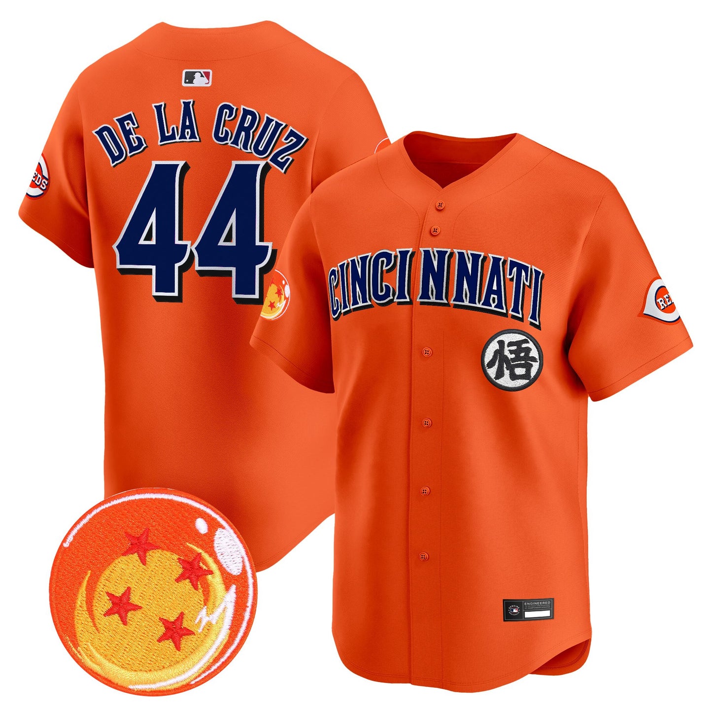 Men's Cincinnati Reds x Dragon Ball Vapor Premier Limited Jersey - All Stitched