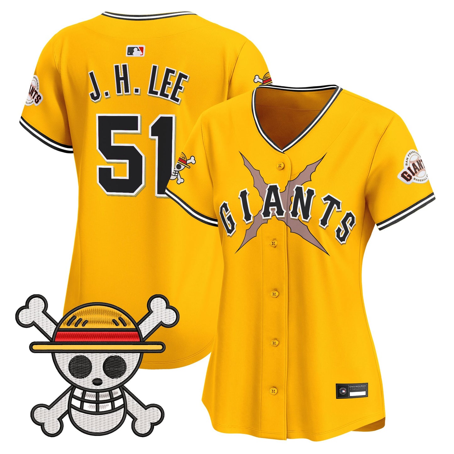 Women's San Francisco Giants x One Piece Vapor Premier Limited Jersey - Stitched