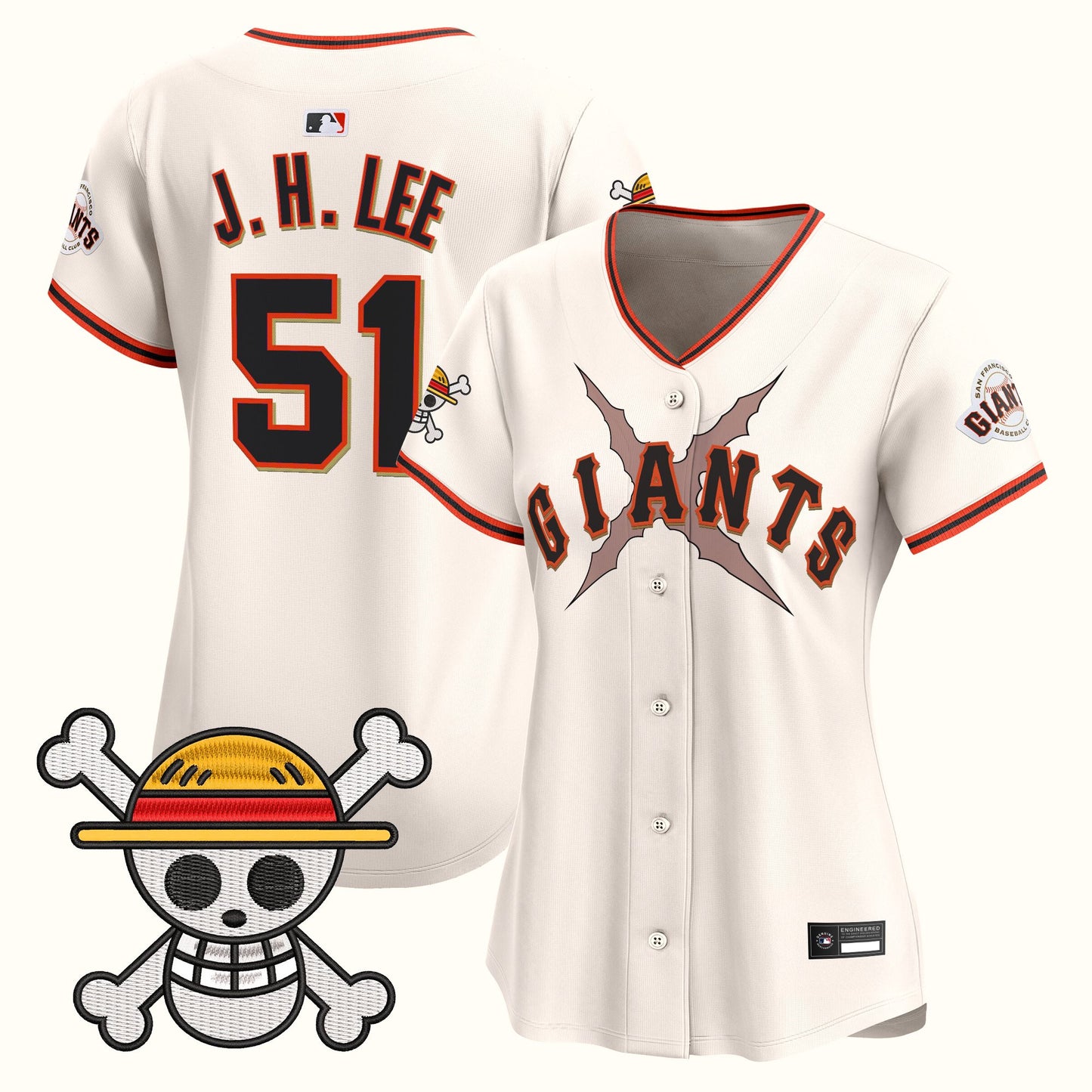 Women's San Francisco Giants x One Piece Vapor Premier Limited Jersey - Stitched