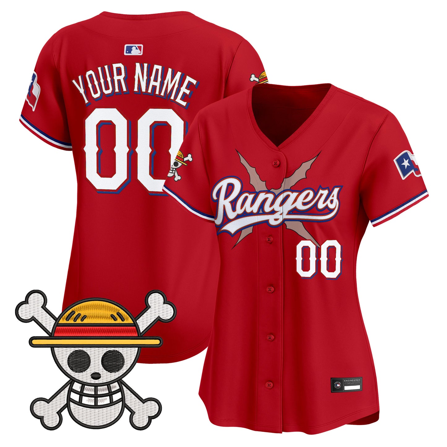 Texas Rangers x One Piece Vapor Premier Limited Custom Jersey - Stitched