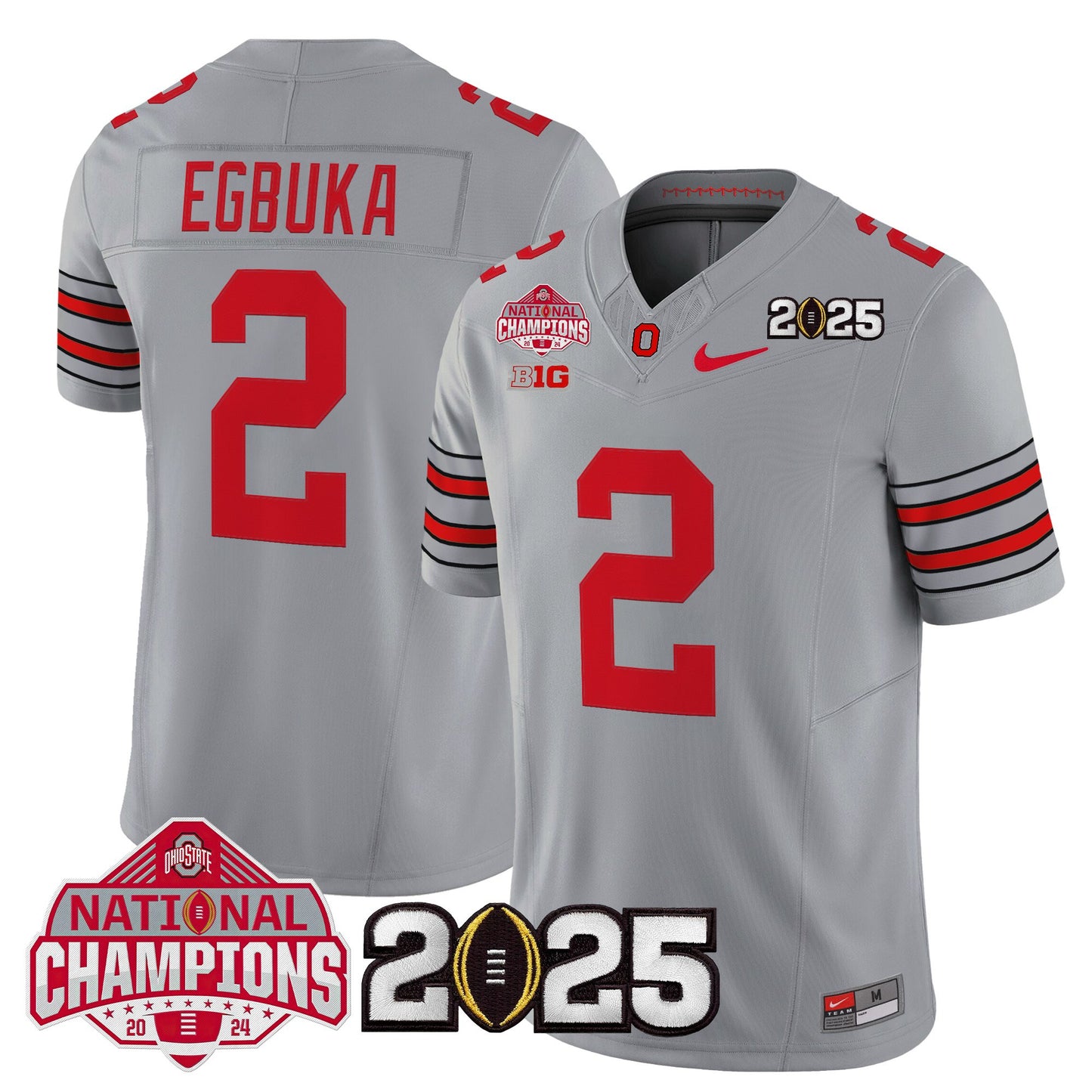 Men's Ohio State Buckeyes 2026 "Tunnel Vision" National Champions Patch Vapor Limited Jersey - All Stitched