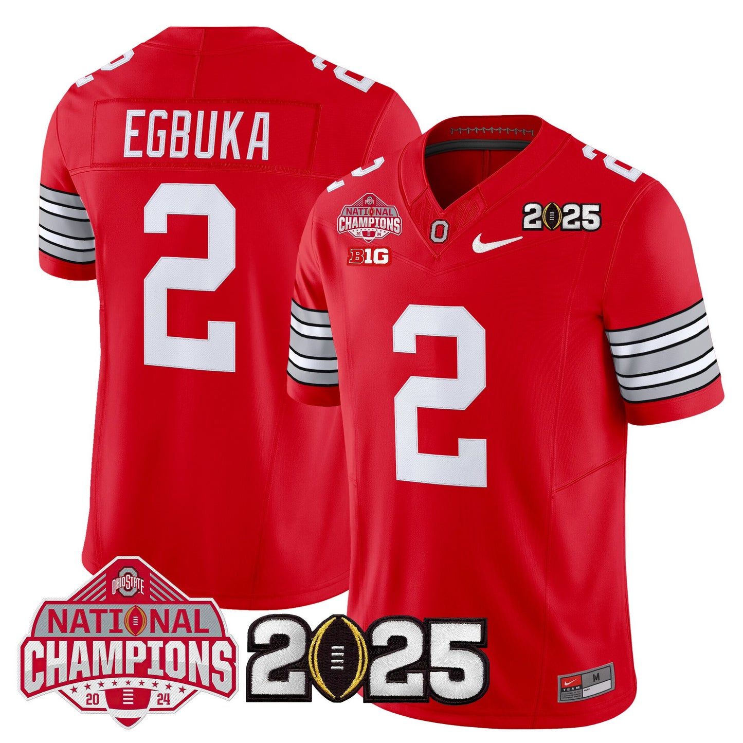 Men's Ohio State Buckeyes 2026 "Tunnel Vision" National Champions Patch Vapor Limited Jersey - All Stitched