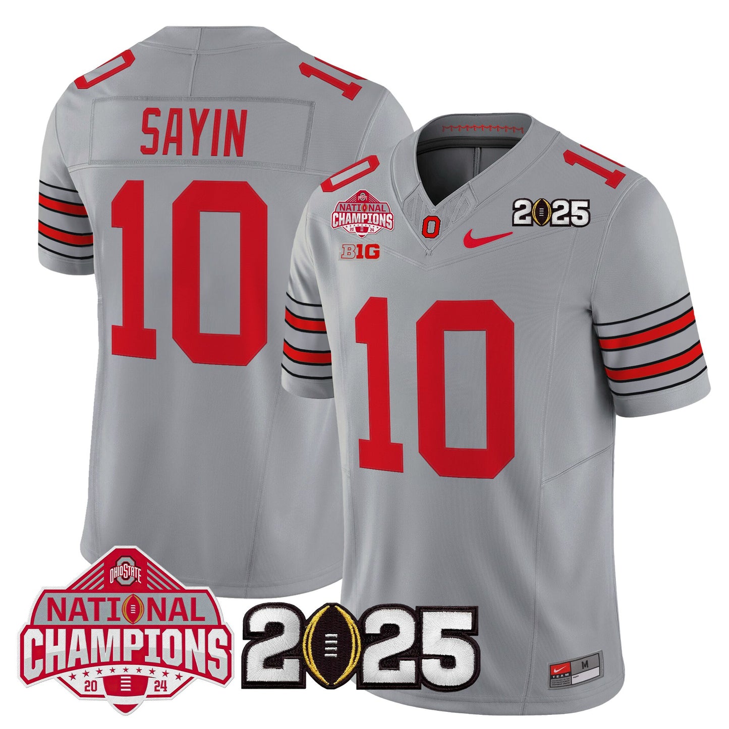 Men's Ohio State Buckeyes 2026 "Tunnel Vision" National Champions Patch Vapor Limited Jersey - All Stitched
