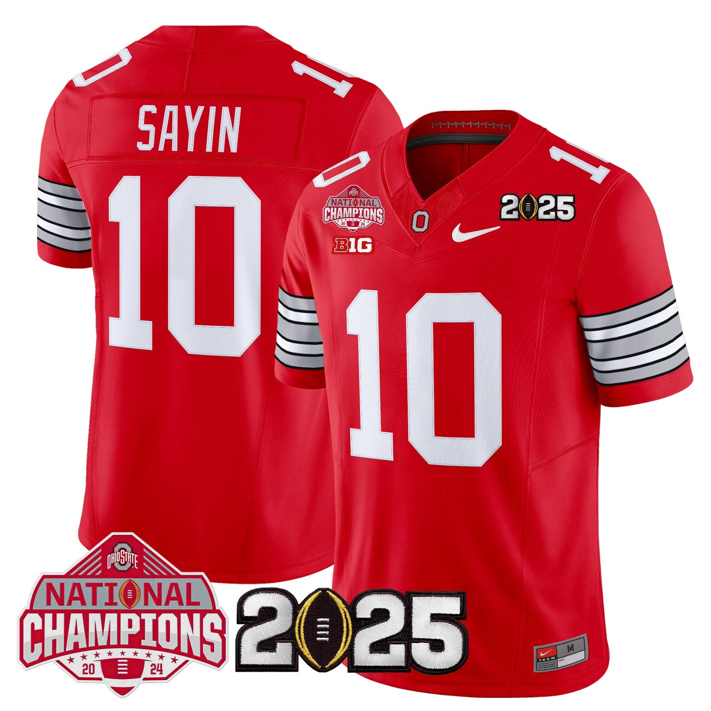 Men's Ohio State Buckeyes 2026 "Tunnel Vision" National Champions Patch Vapor Limited Jersey - All Stitched