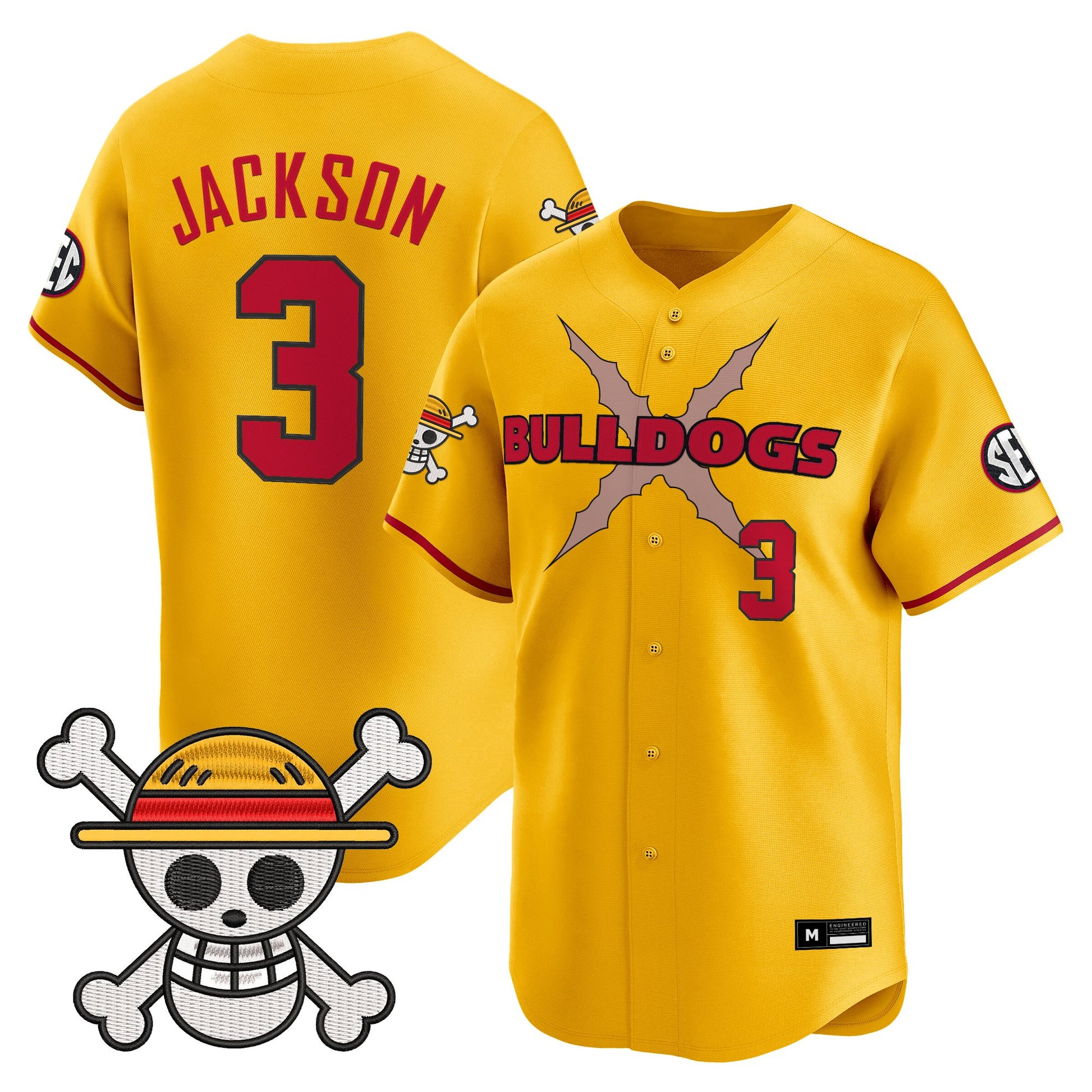 Men's Georgia Bulldogs Baseball x One Piece Vapor Premier Limited Jersey - Stitched