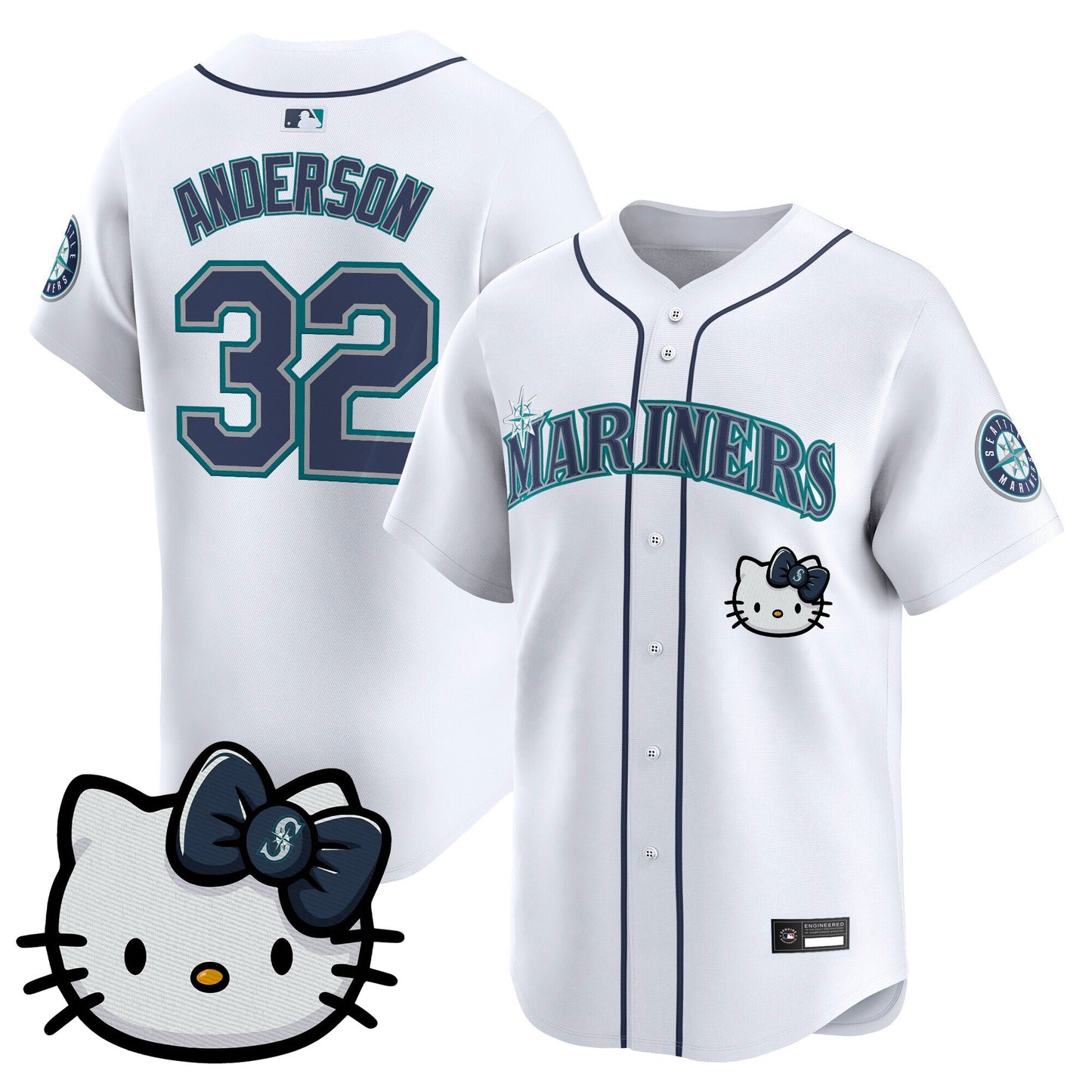 Unisex Seattle Mariners Hello Kitty Vapor Premier Limited Jersey – All Stitched