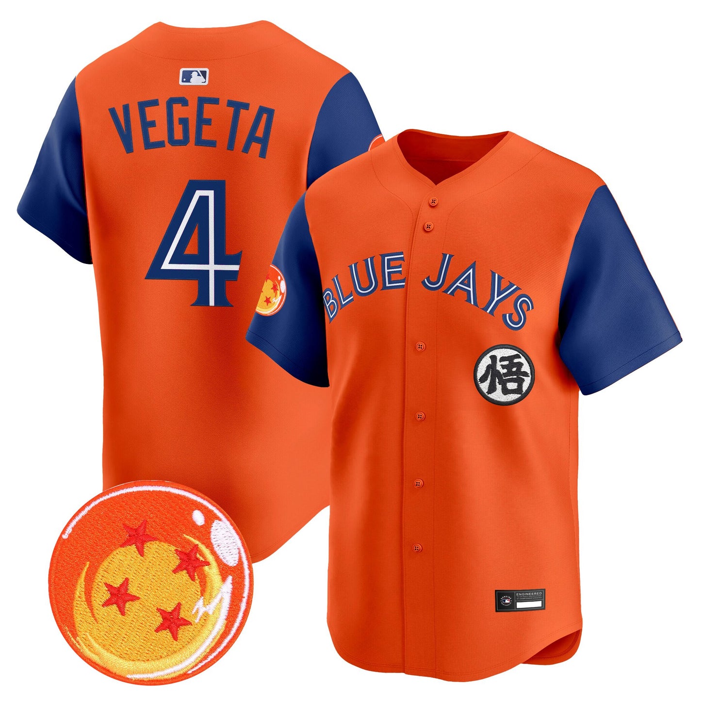 Men's Blue Jays x Dragon Ball Vapor Premier Limited Jersey - All Stitched