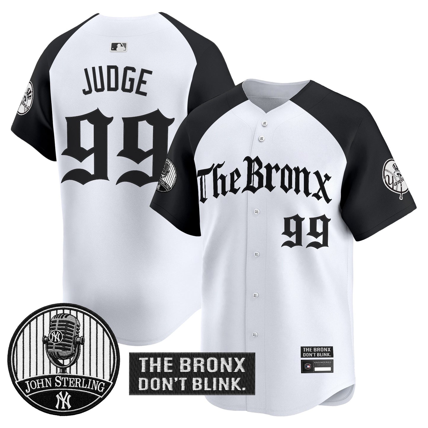 Men's Yankees "The Bronx Gothic" Vapor Premier Limited Jersey - John Sterling Patch - All Stitched