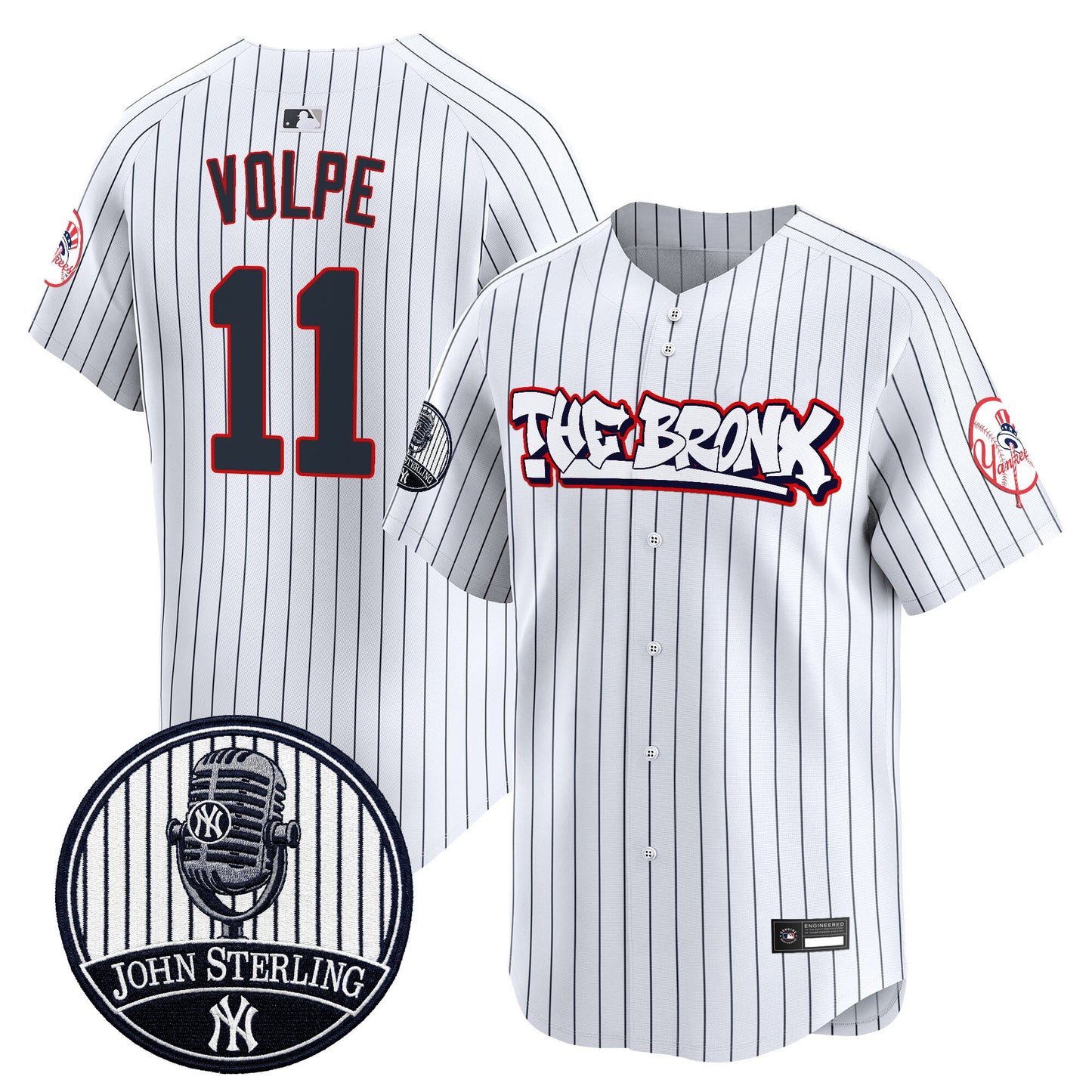 Men's New York Yankees "The Bronx Graffiti" Vapor Premier Limited Jersey - John Sterling Patch - All Stitched