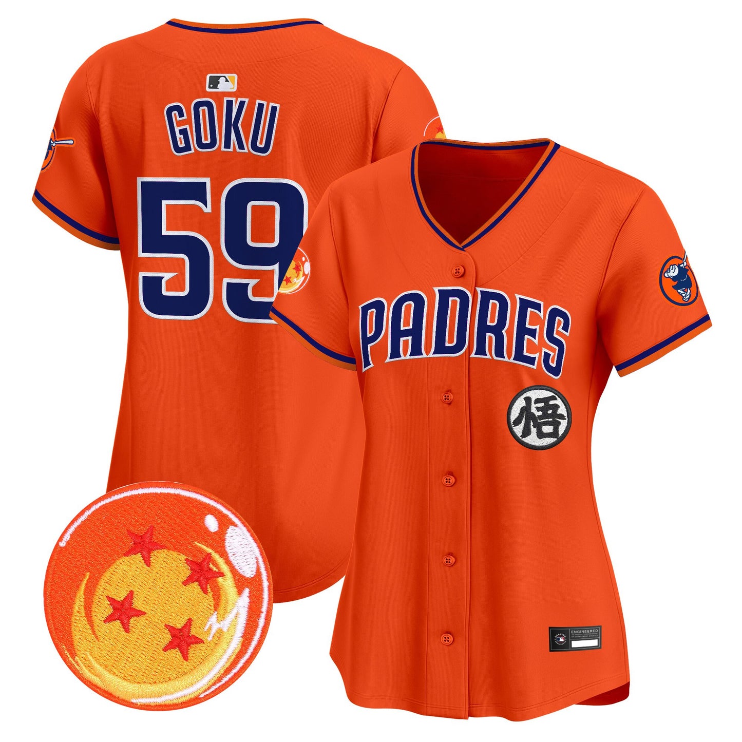 Women's Padres x Dragon Ball Vapor Premier Limited Jersey - All Stitched